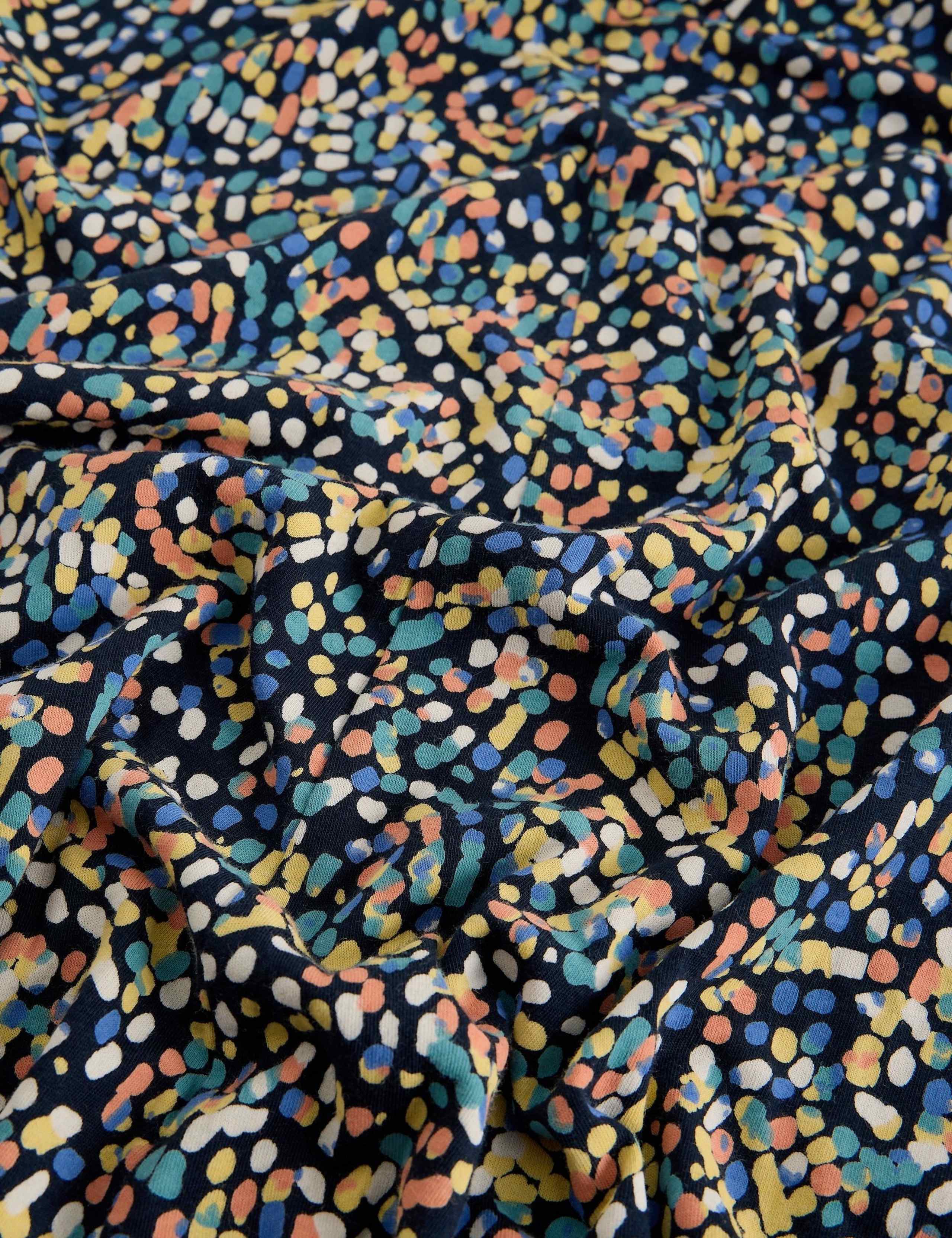 Cotton Blend V-Neck Midi Tea Dress 4 of 6