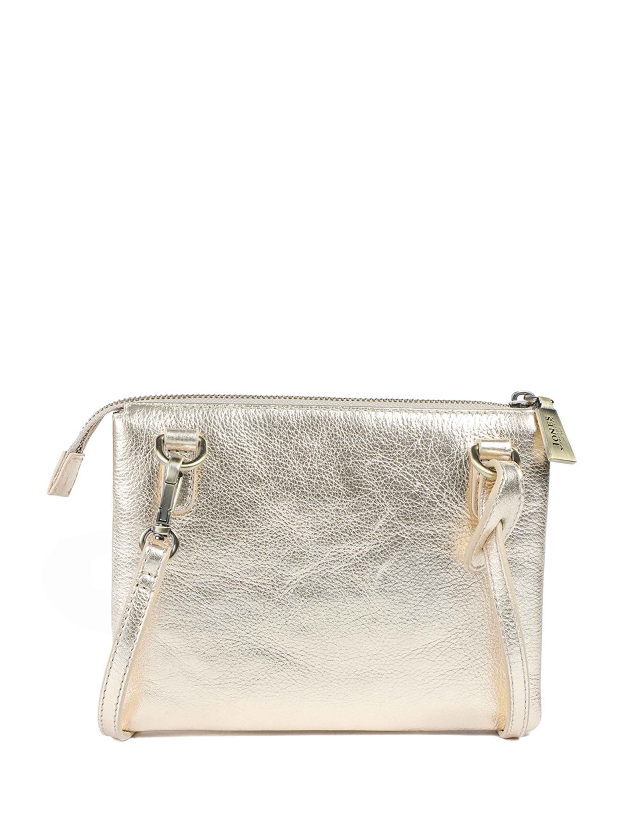 Leather Metallic Shoulder Bag 2 of 7