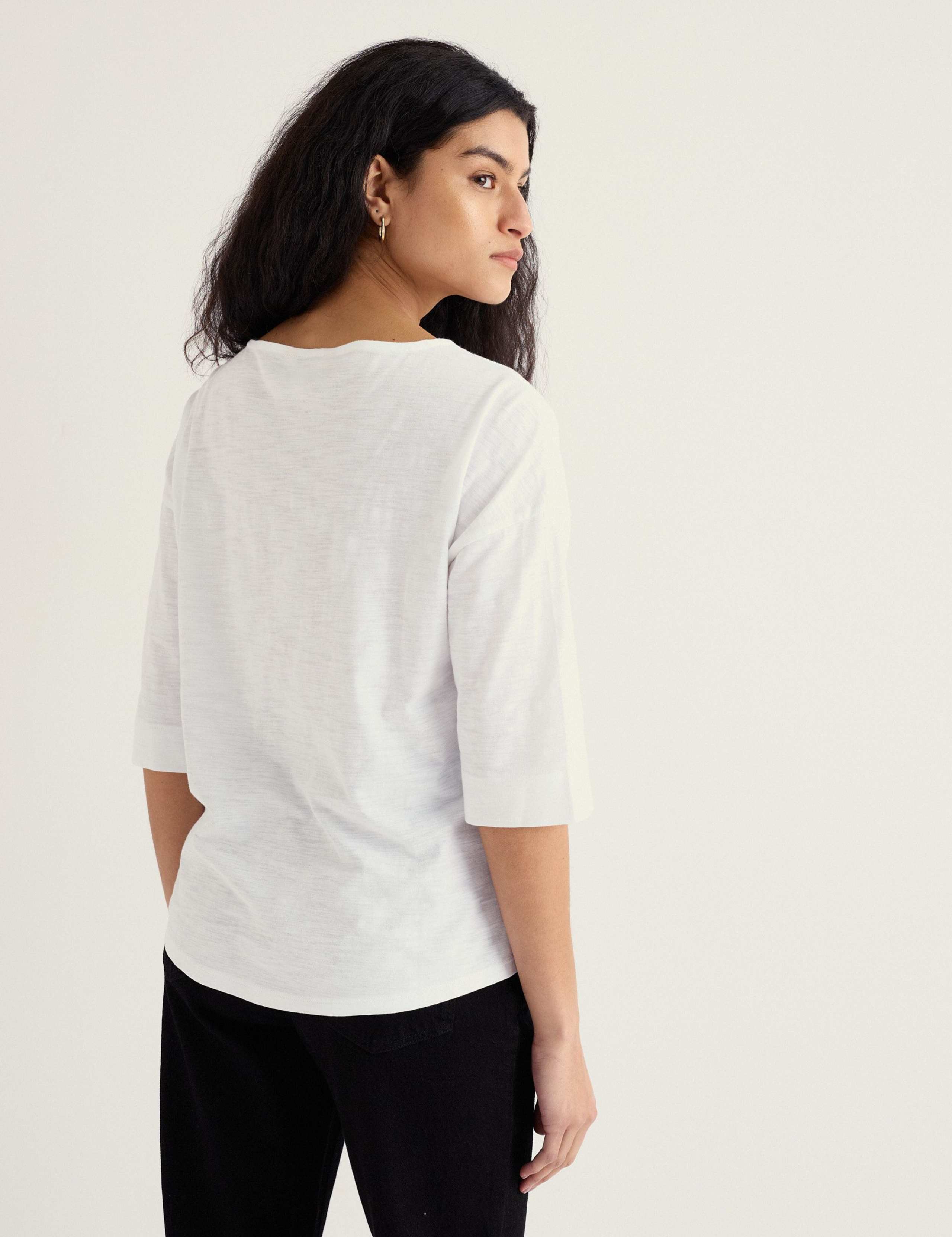 Pure Cotton Slash Neck Top 4 of 5