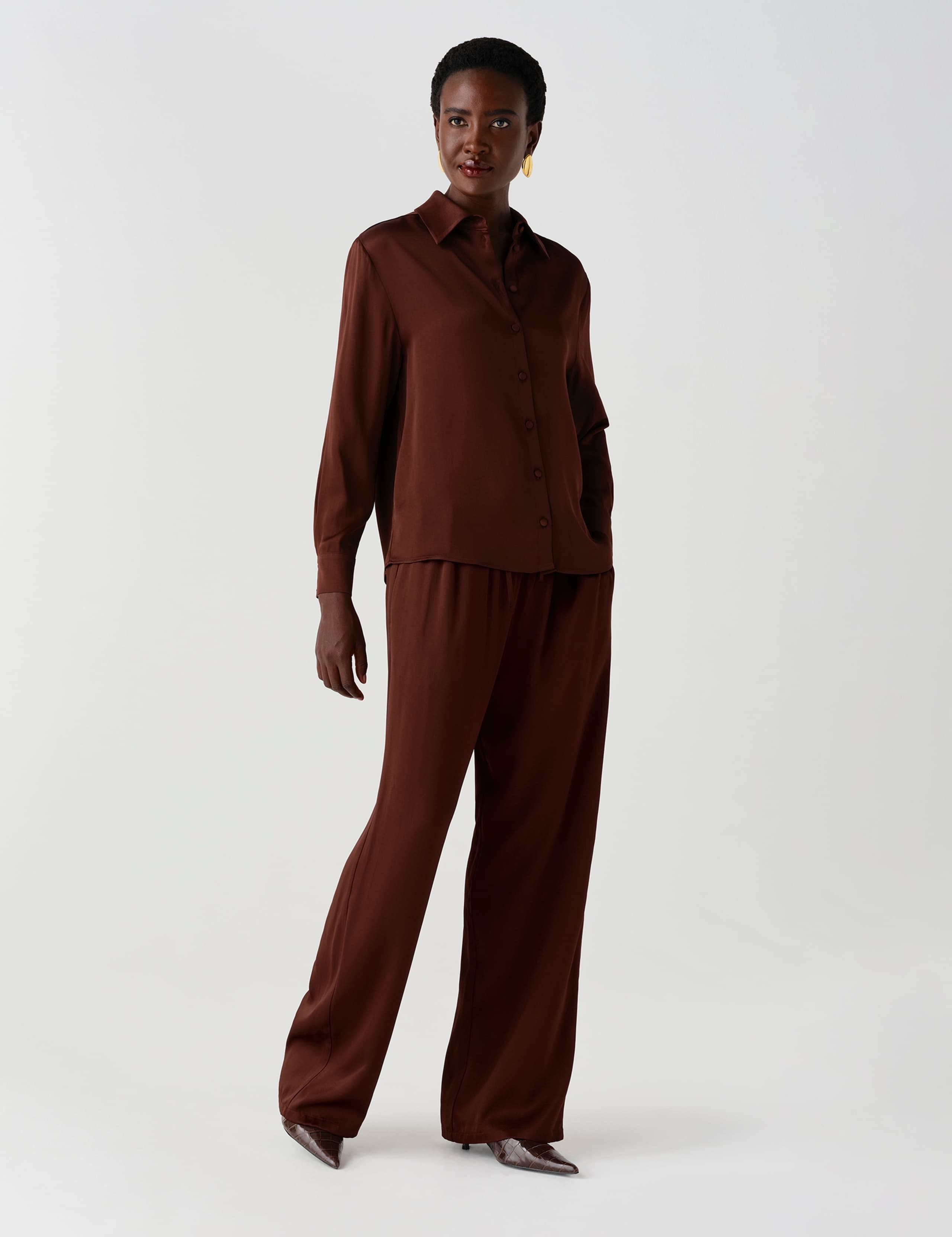 Satin Collared Shirt 2 of 11