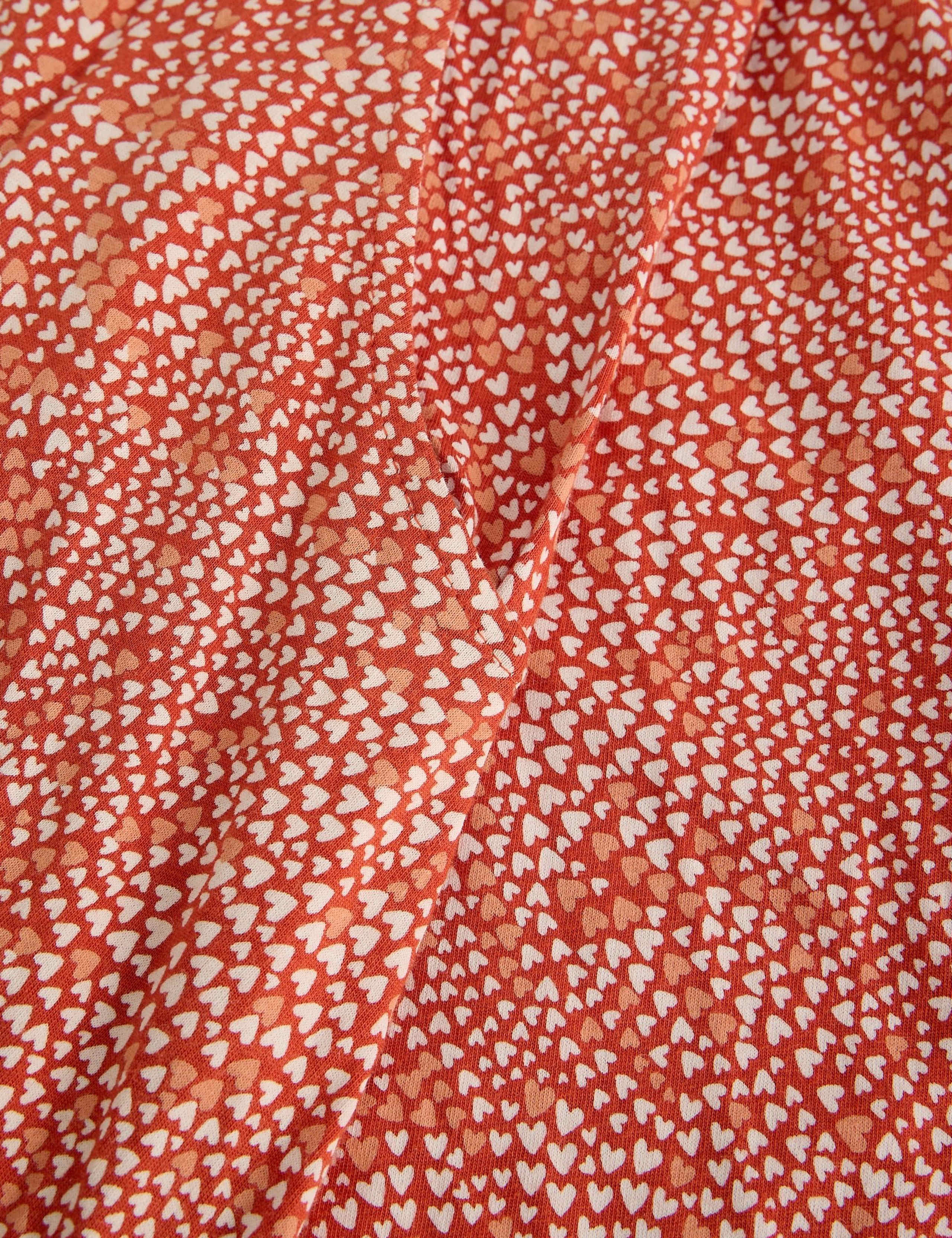 Cotton Blend Heart Print Midi Shirt Dress 6 of 6