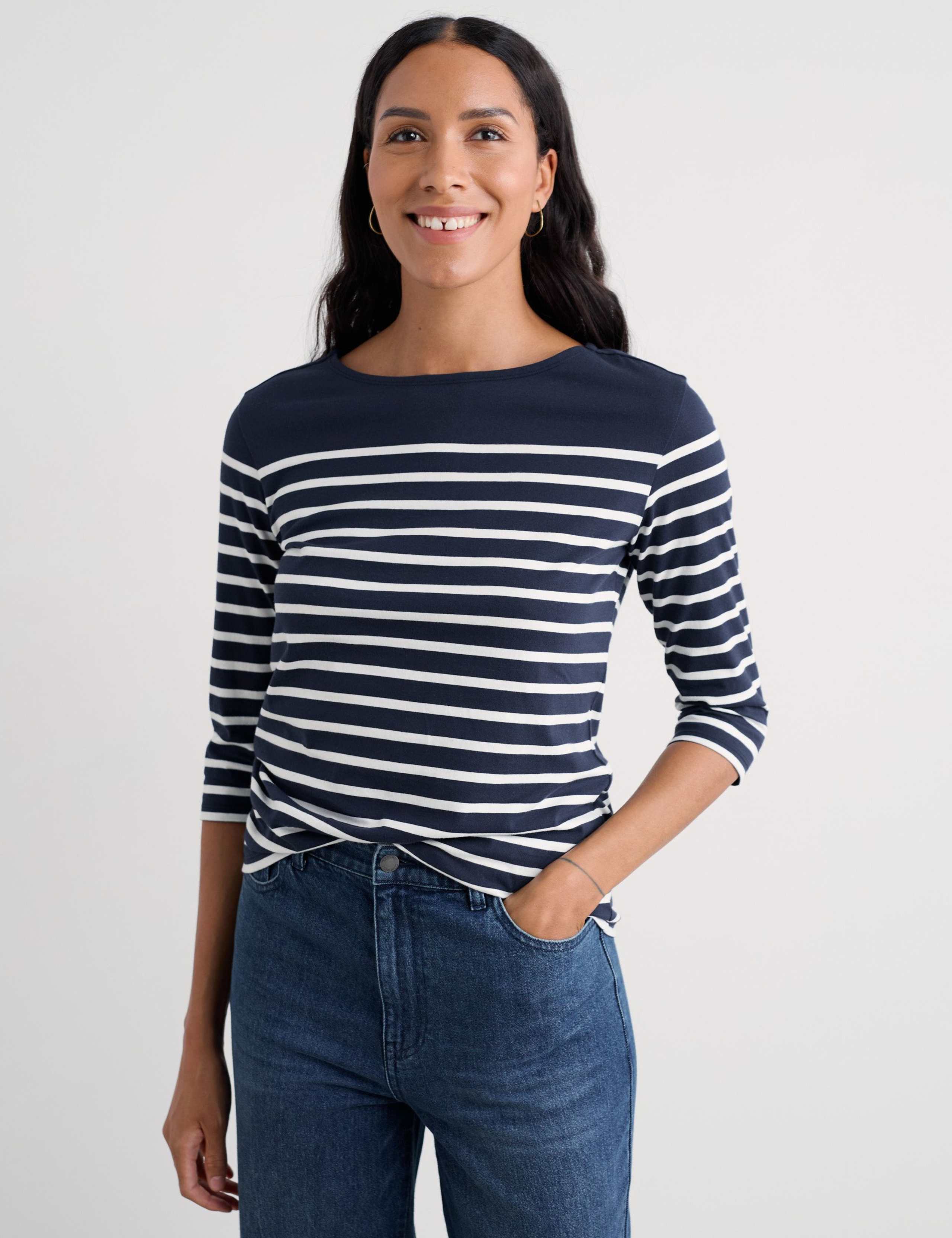 Pure Cotton Striped Top 3 of 5