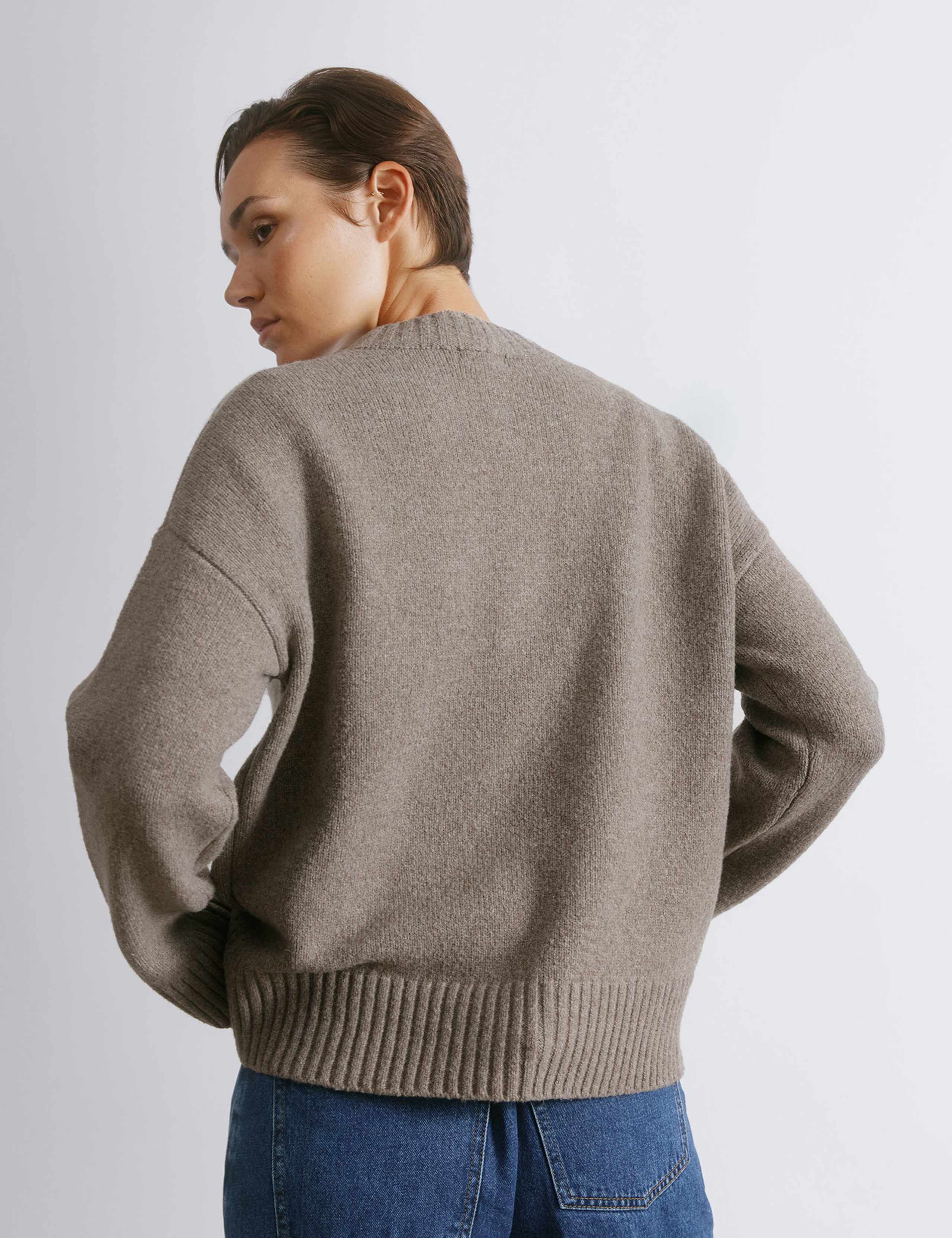 Argyle Crew Neck Jumper with Wool 3 of 4
