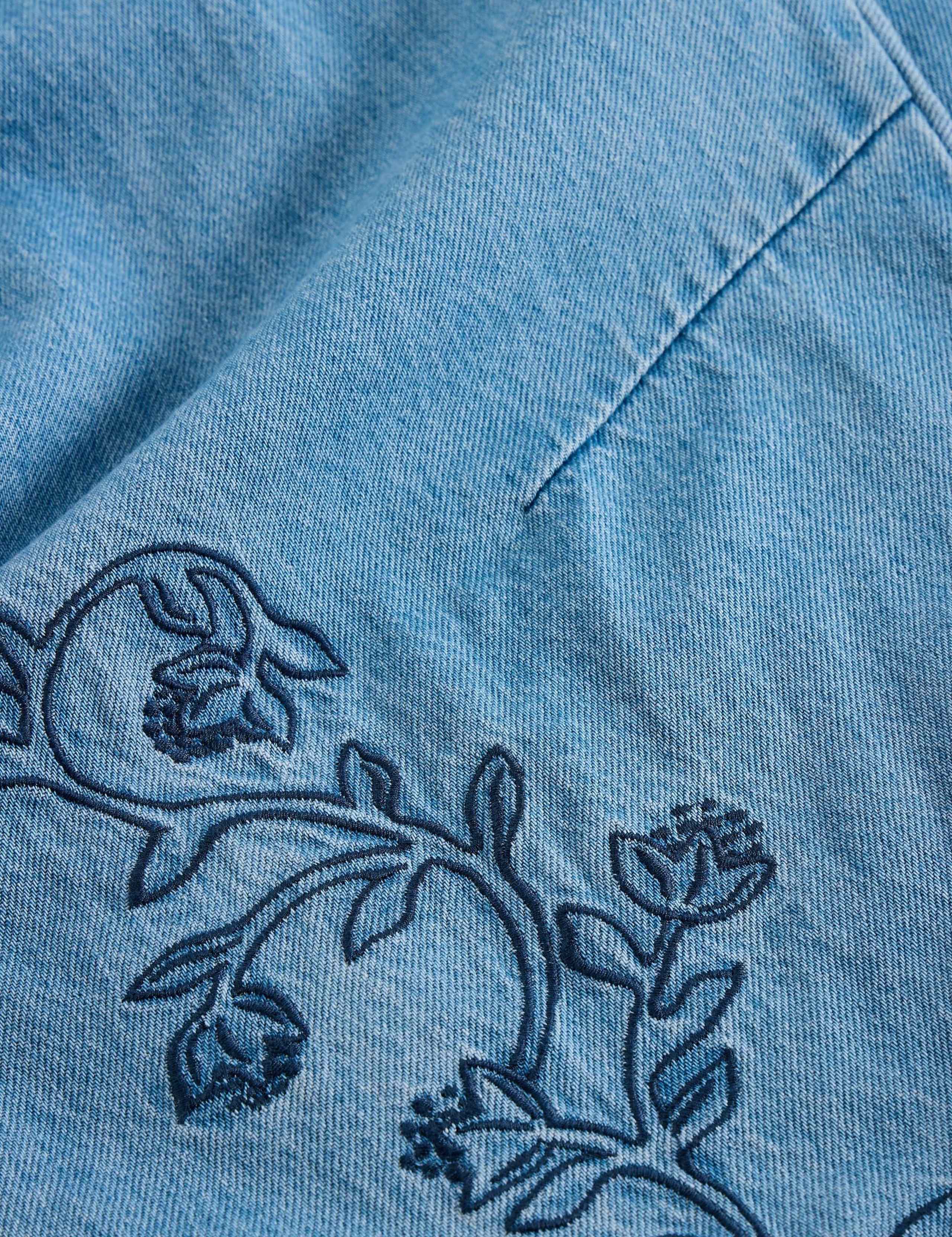 Mid Rise Embroidered Barrel Jeans 6 of 6