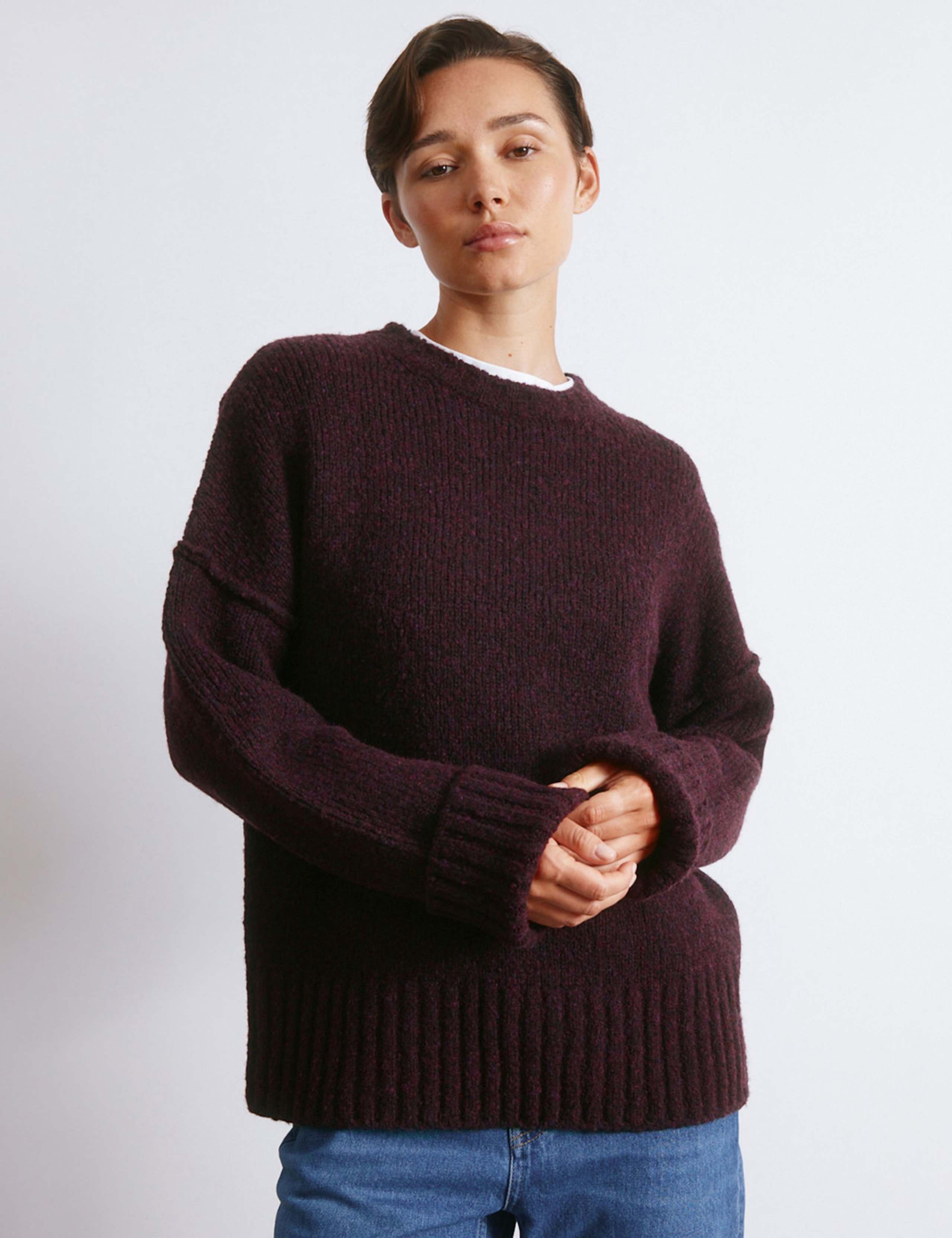 Wool Blend Stitch Detail Jumper 1 of 4