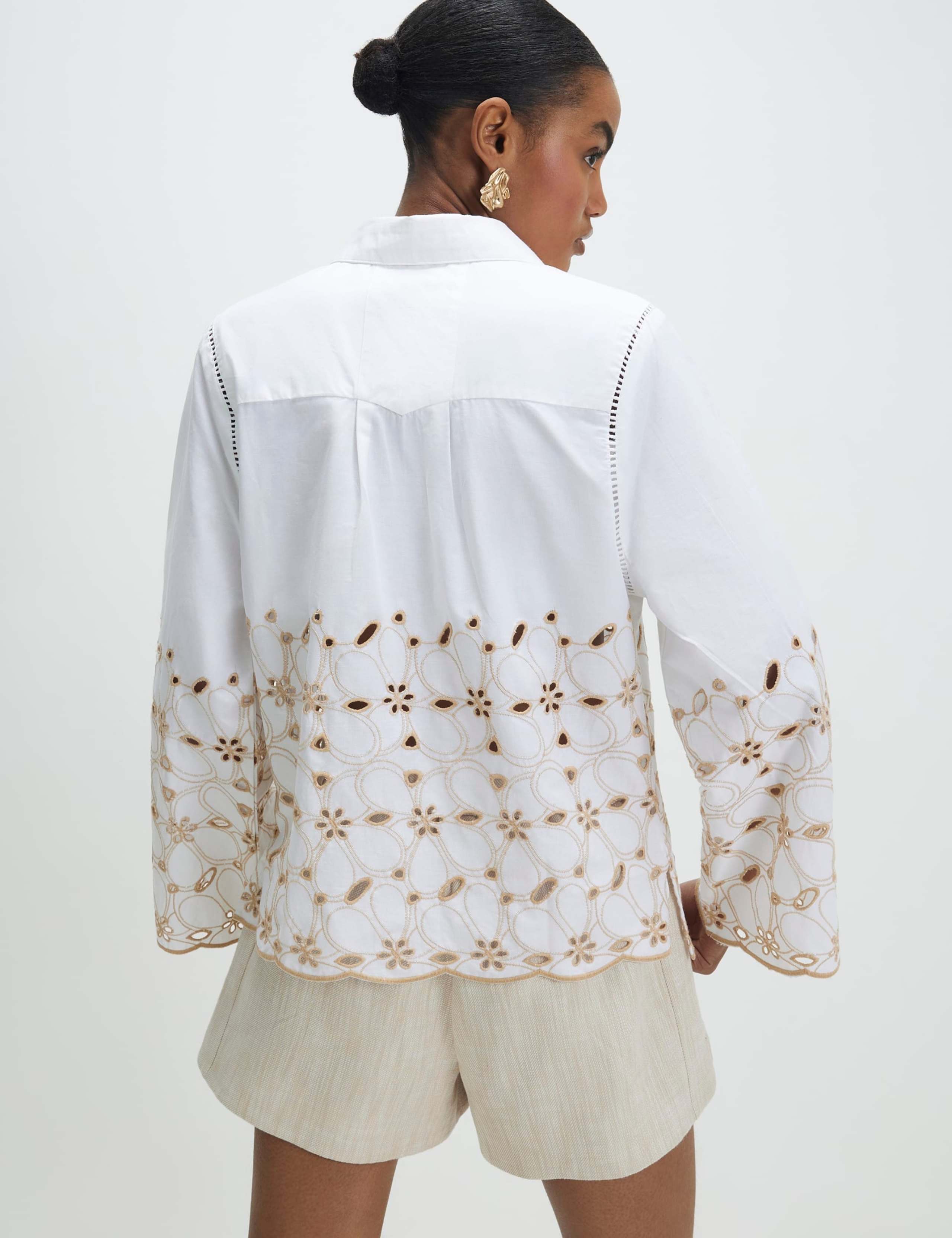 Pure Cotton Broderie Shirt 3 of 4
