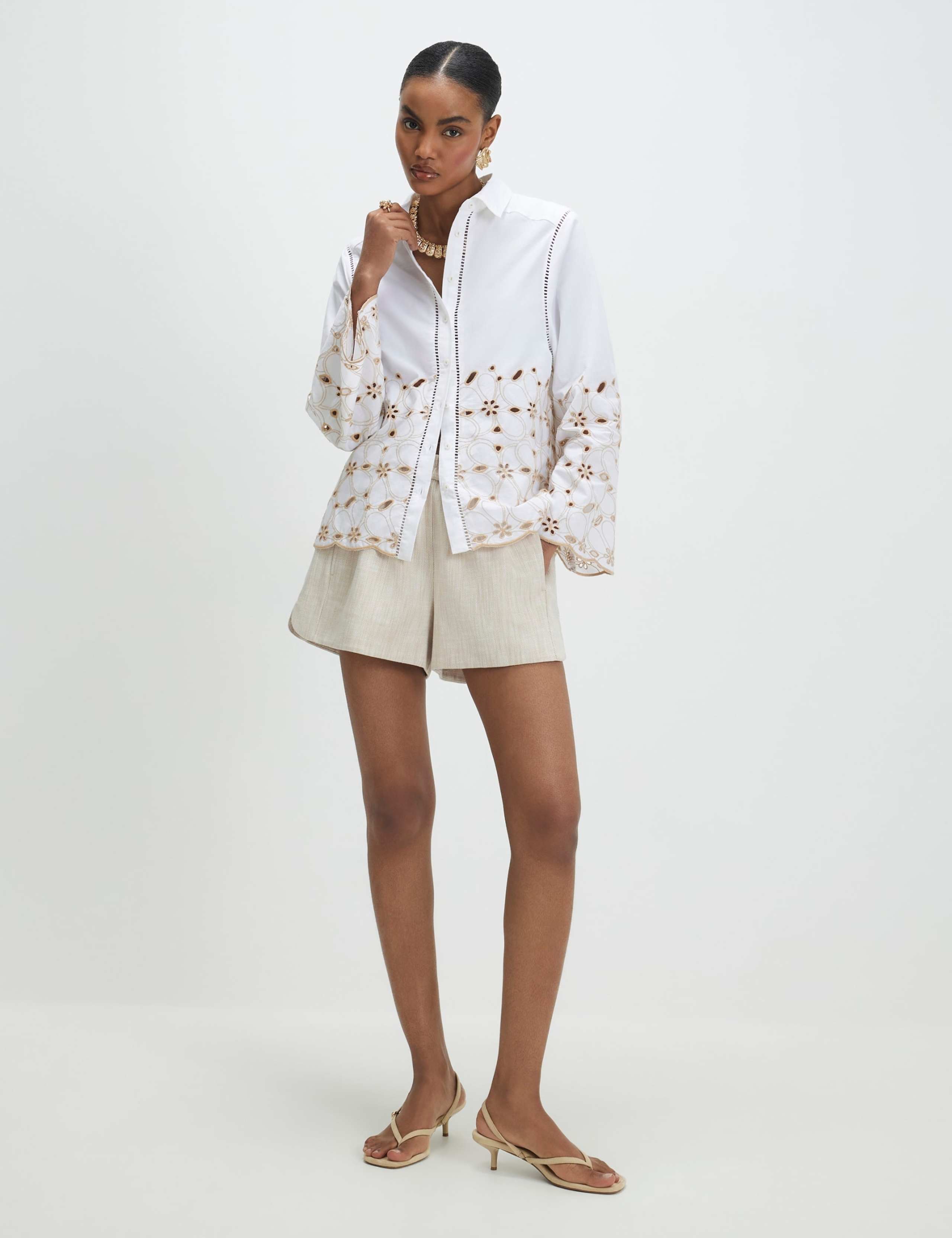 Pure Cotton Broderie Shirt 4 of 4