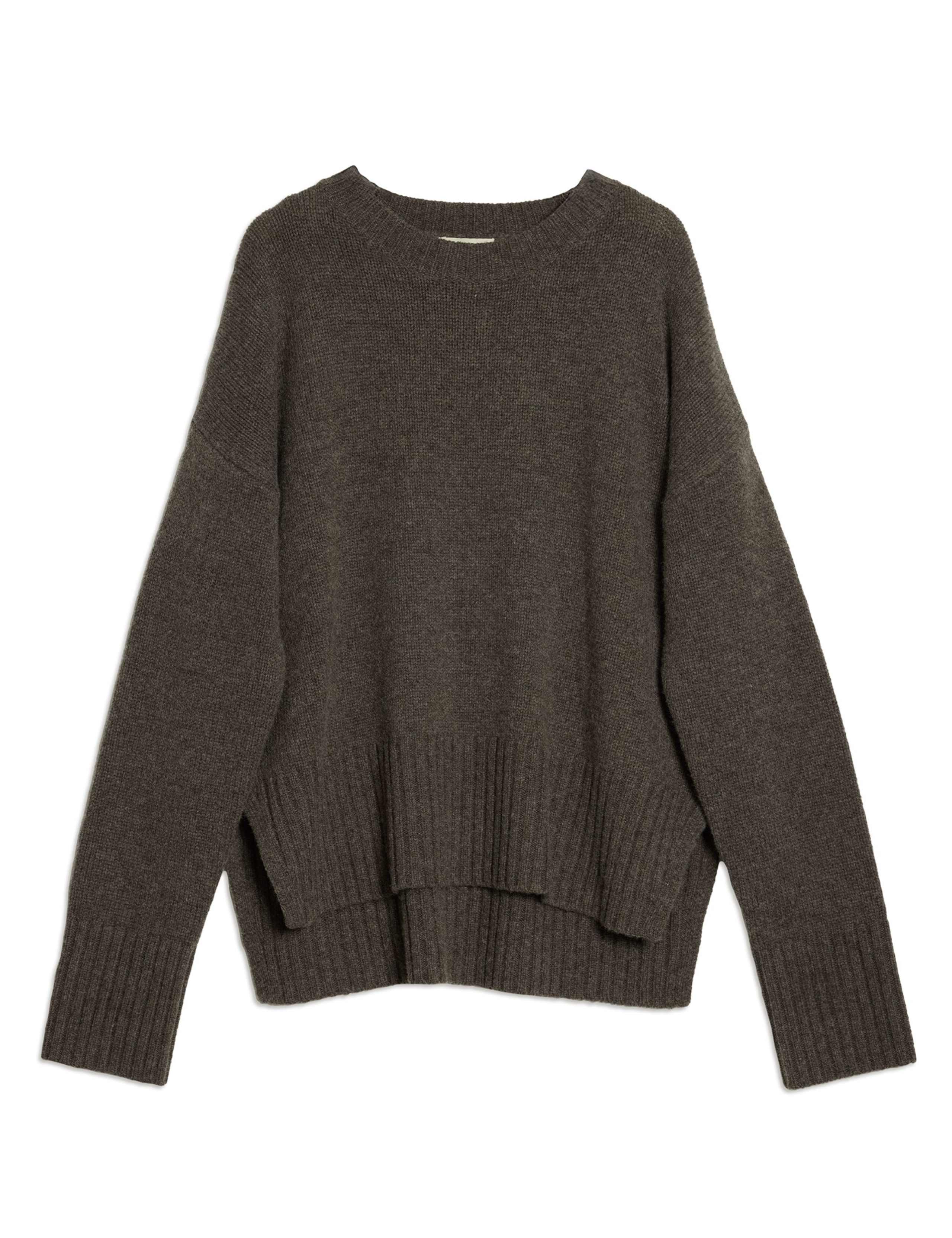 Pure Merino Wool Crew Neck Deep Rib Jumper 2 of 4