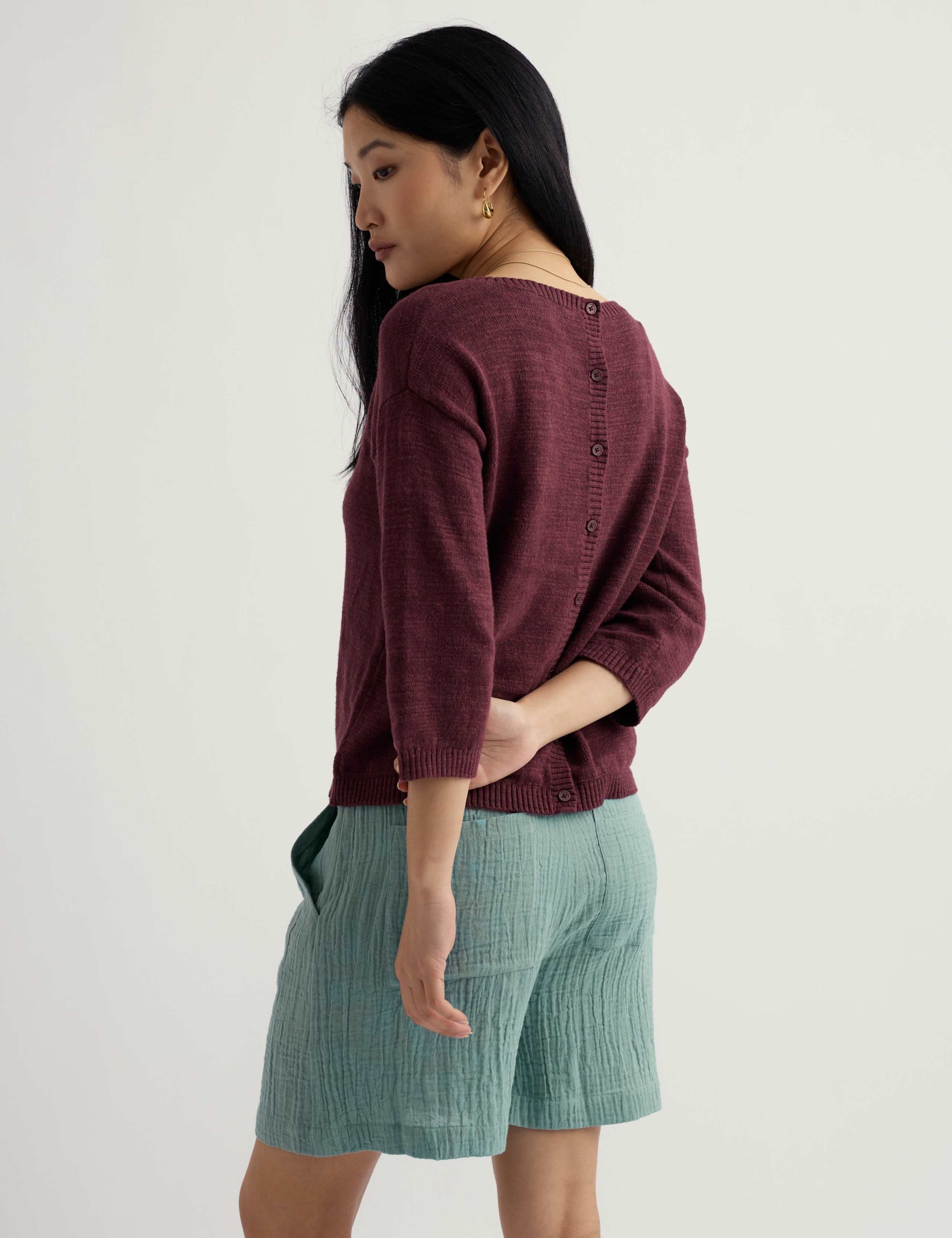 Cotton Rich Crew Neck Relaxed Jumper 4 of 4