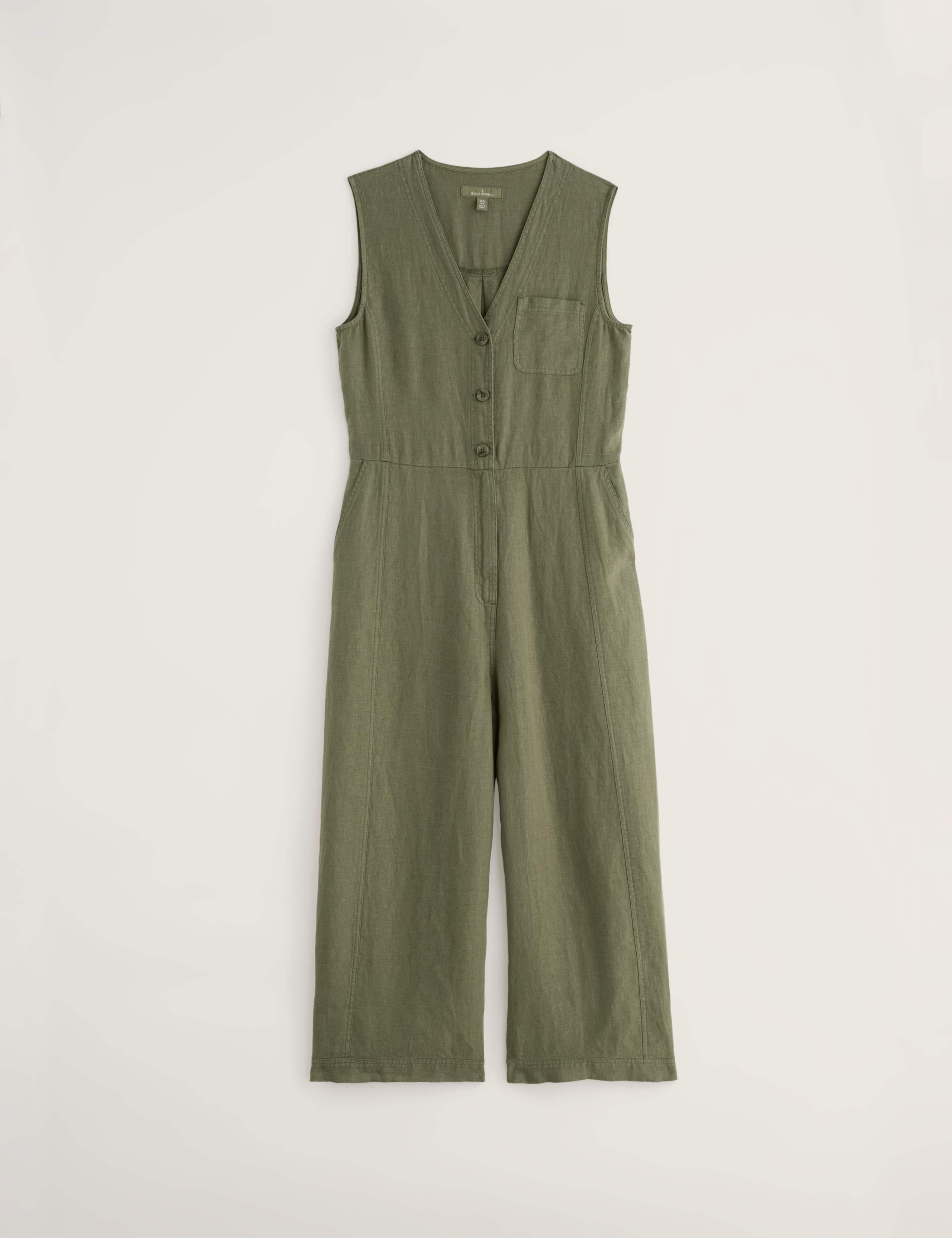 Pure Linen Wide Leg Jumpsuit 2 of 5