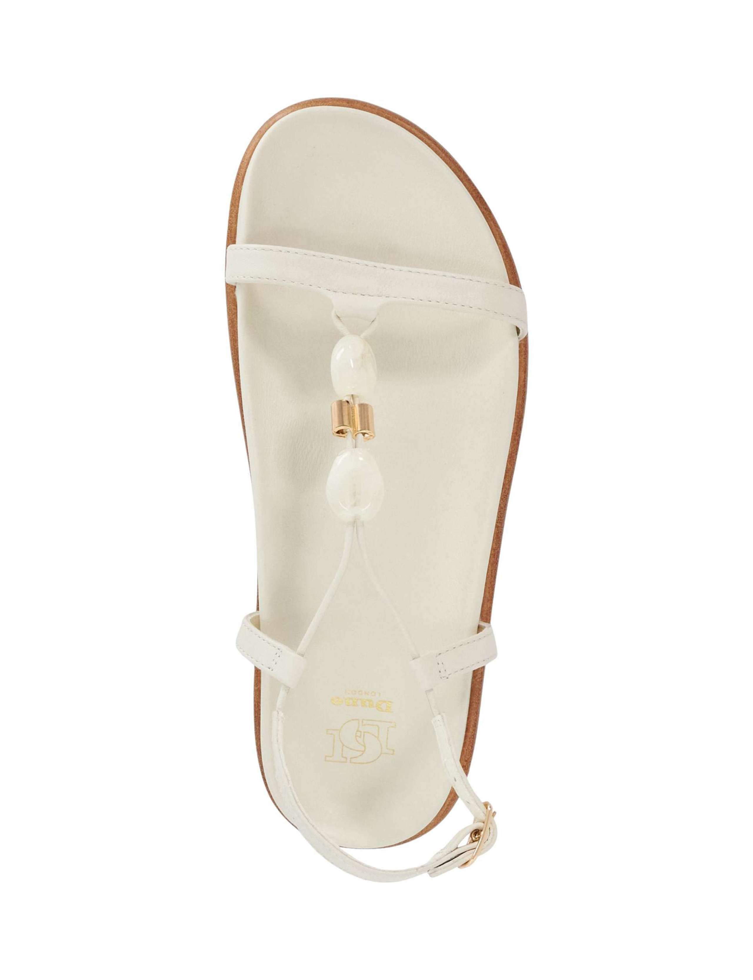 Leather Ankle Strap Flat Sandals 2 of 5