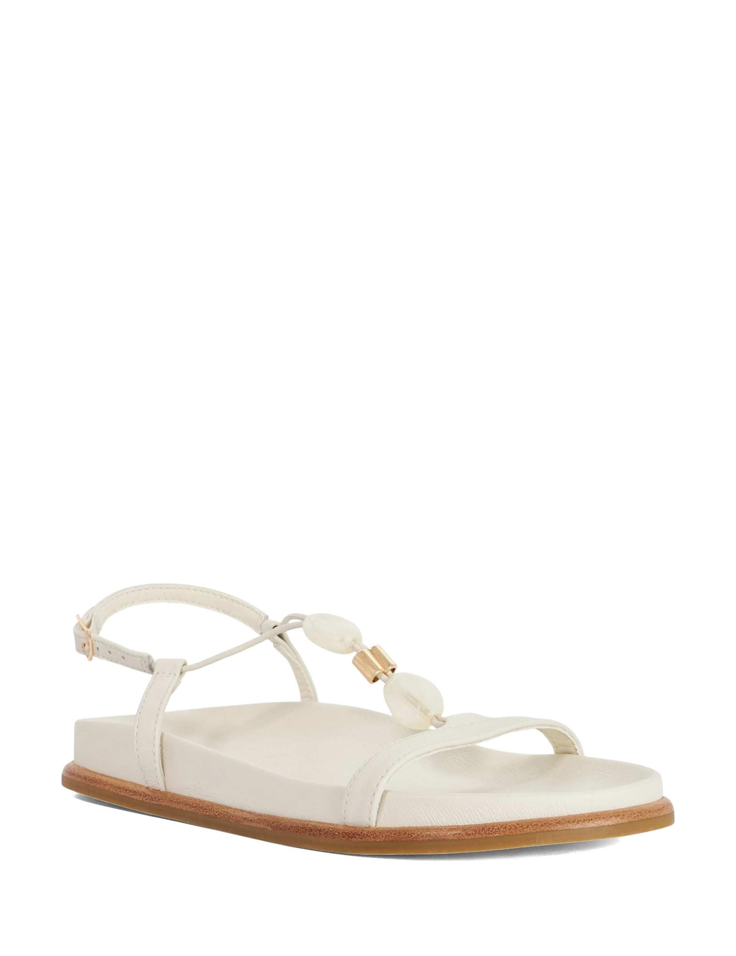 Leather Ankle Strap Flat Sandals 3 of 5