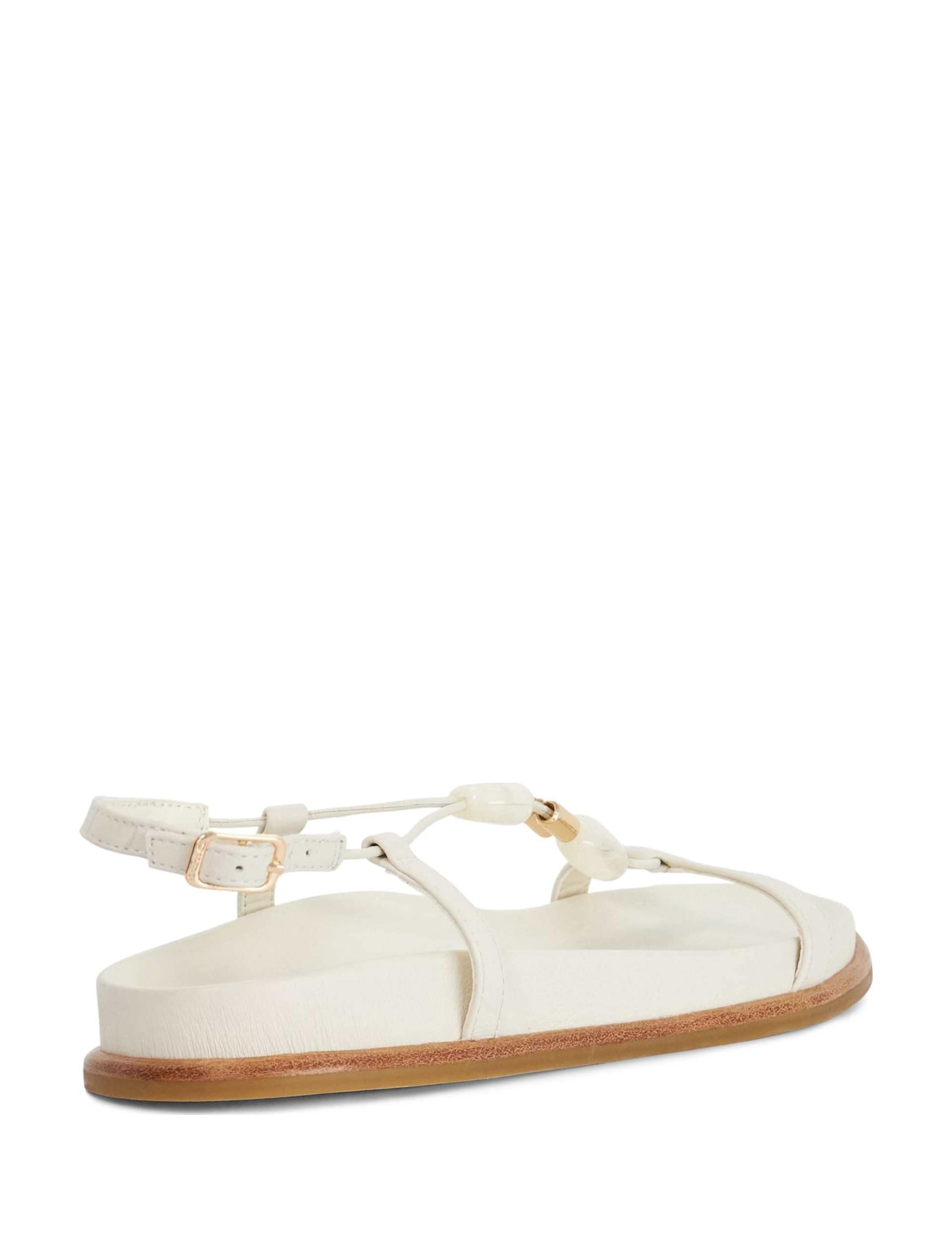 Leather Ankle Strap Flat Sandals 4 of 5