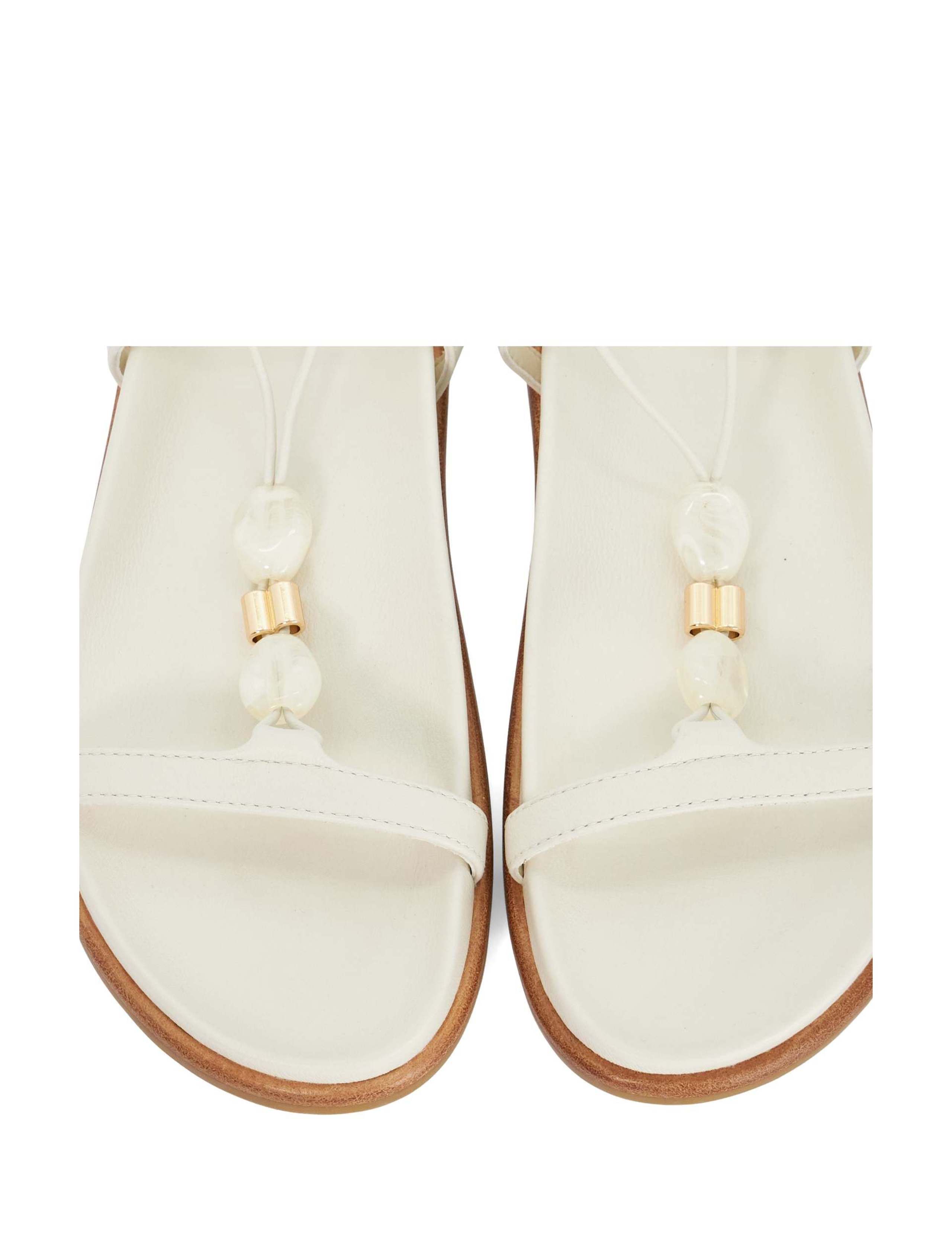 Leather Ankle Strap Flat Sandals 5 of 5