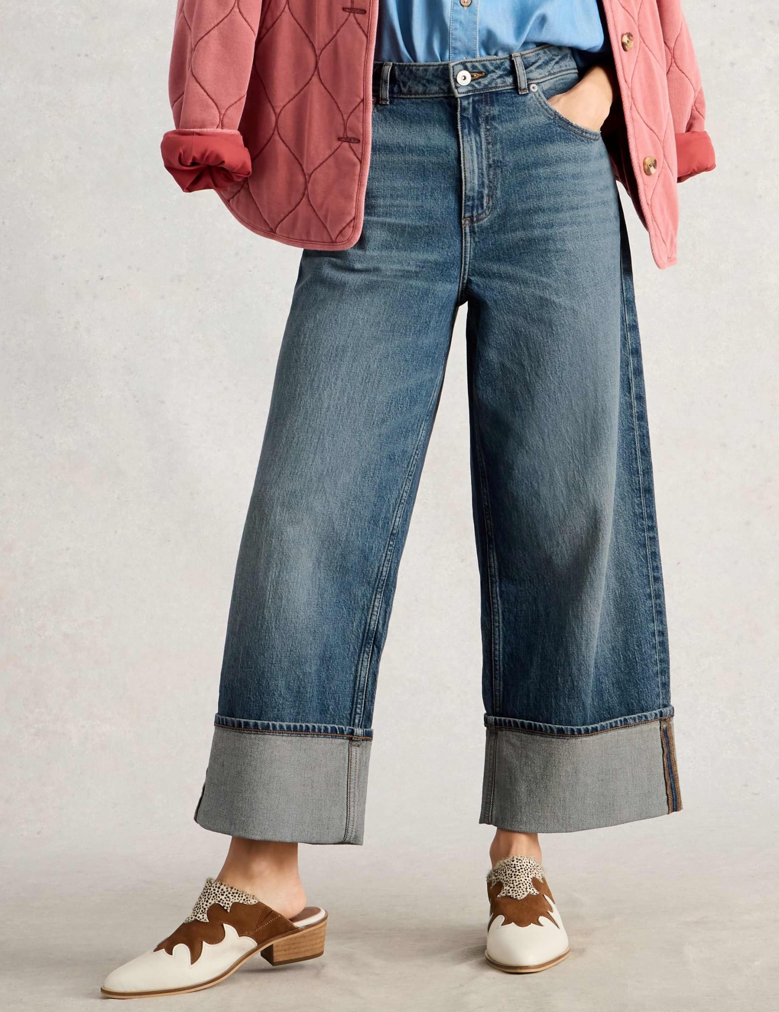 Straight Leg Turn Up Ankle Grazer Jeans 1 of 6