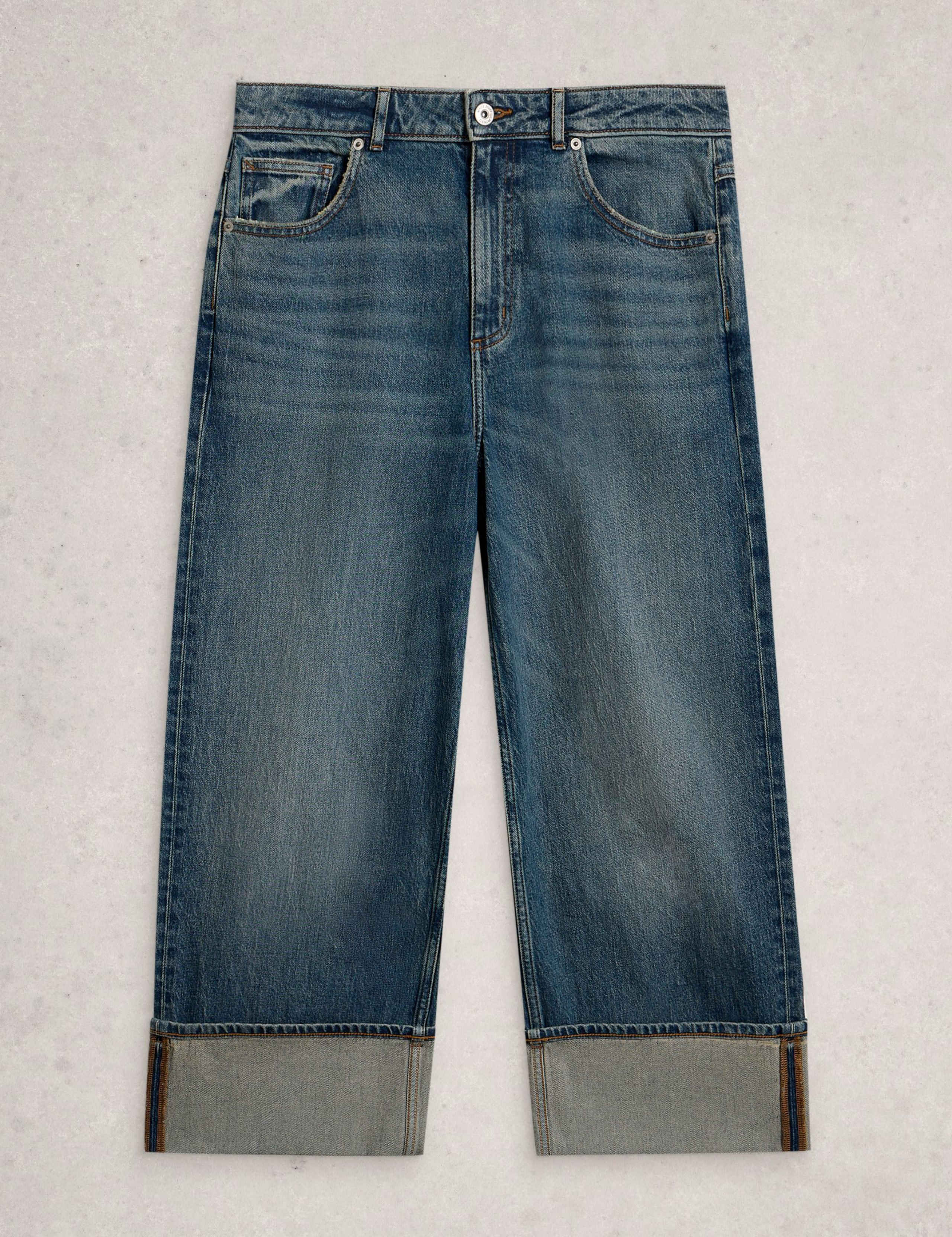 Straight Leg Turn Up Ankle Grazer Jeans 2 of 6