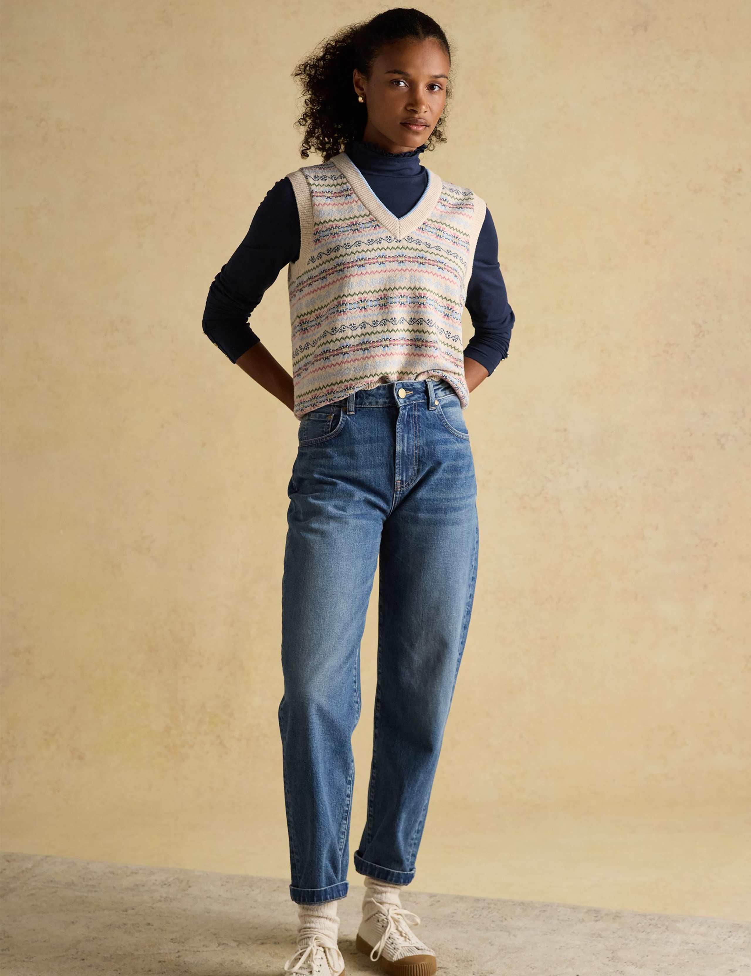 Frill Neck Button Detail Top 5 of 7