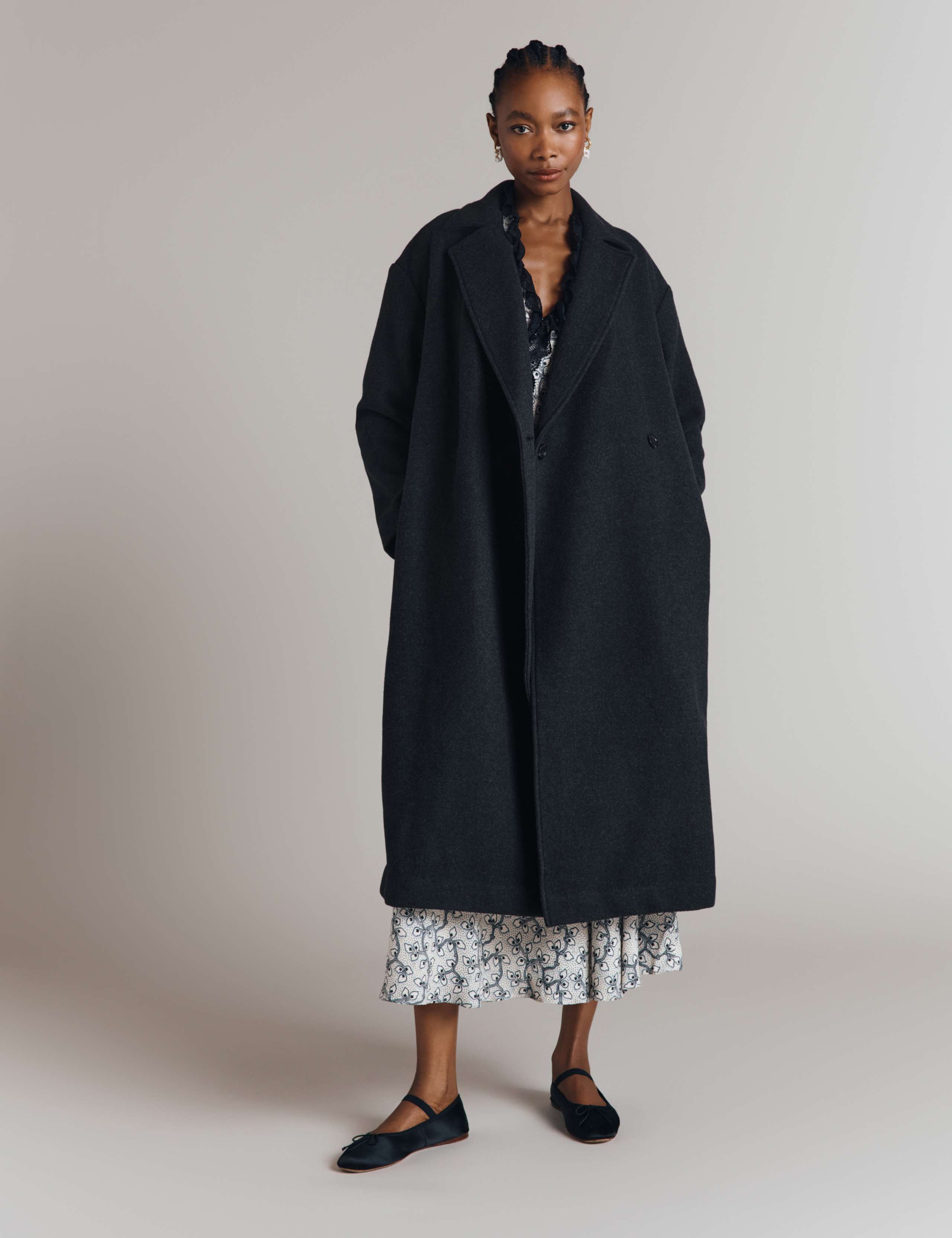 Wool Blend Longline Coat 1 of 9