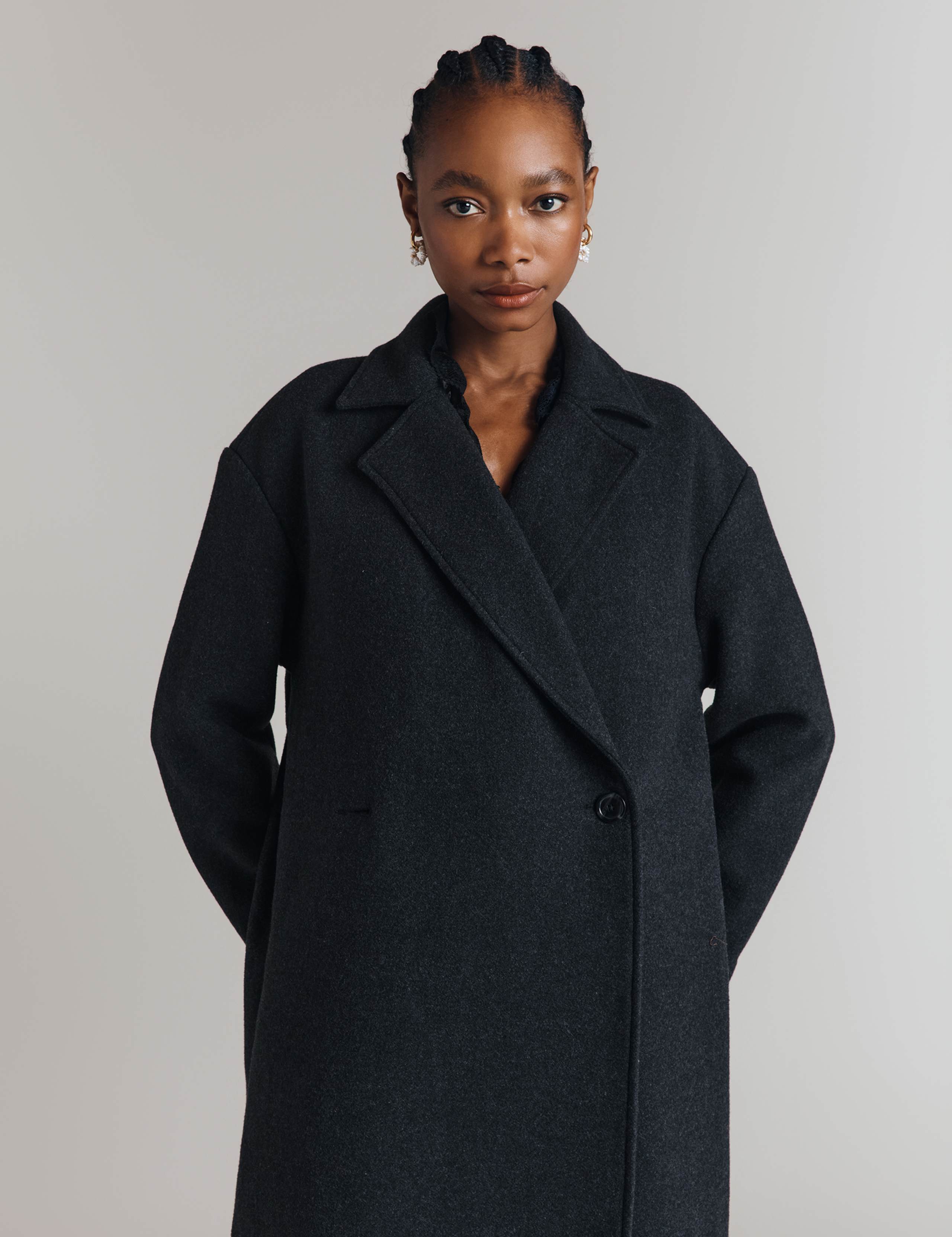 Wool Blend Longline Coat 2 of 9