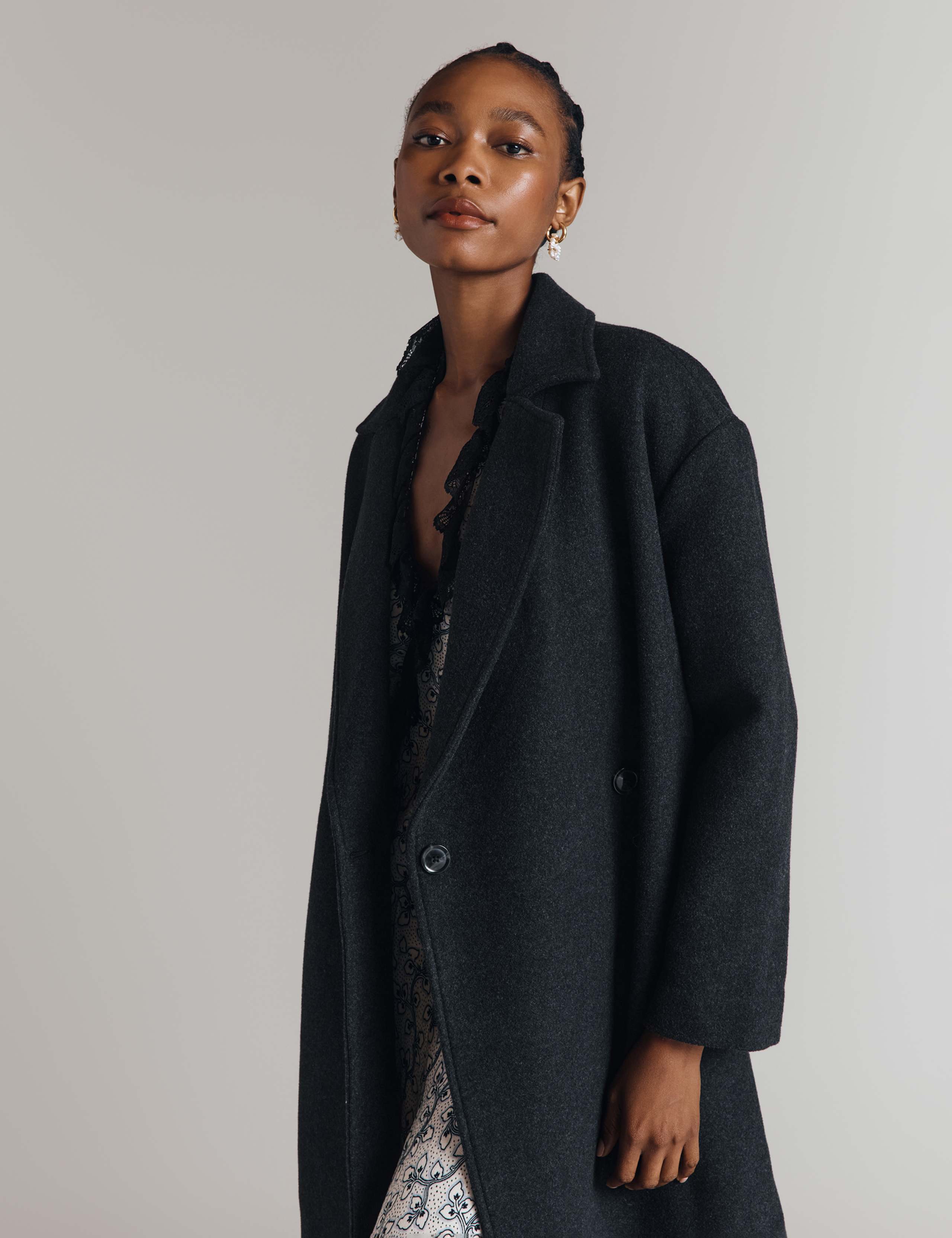 Wool Blend Longline Coat 6 of 9