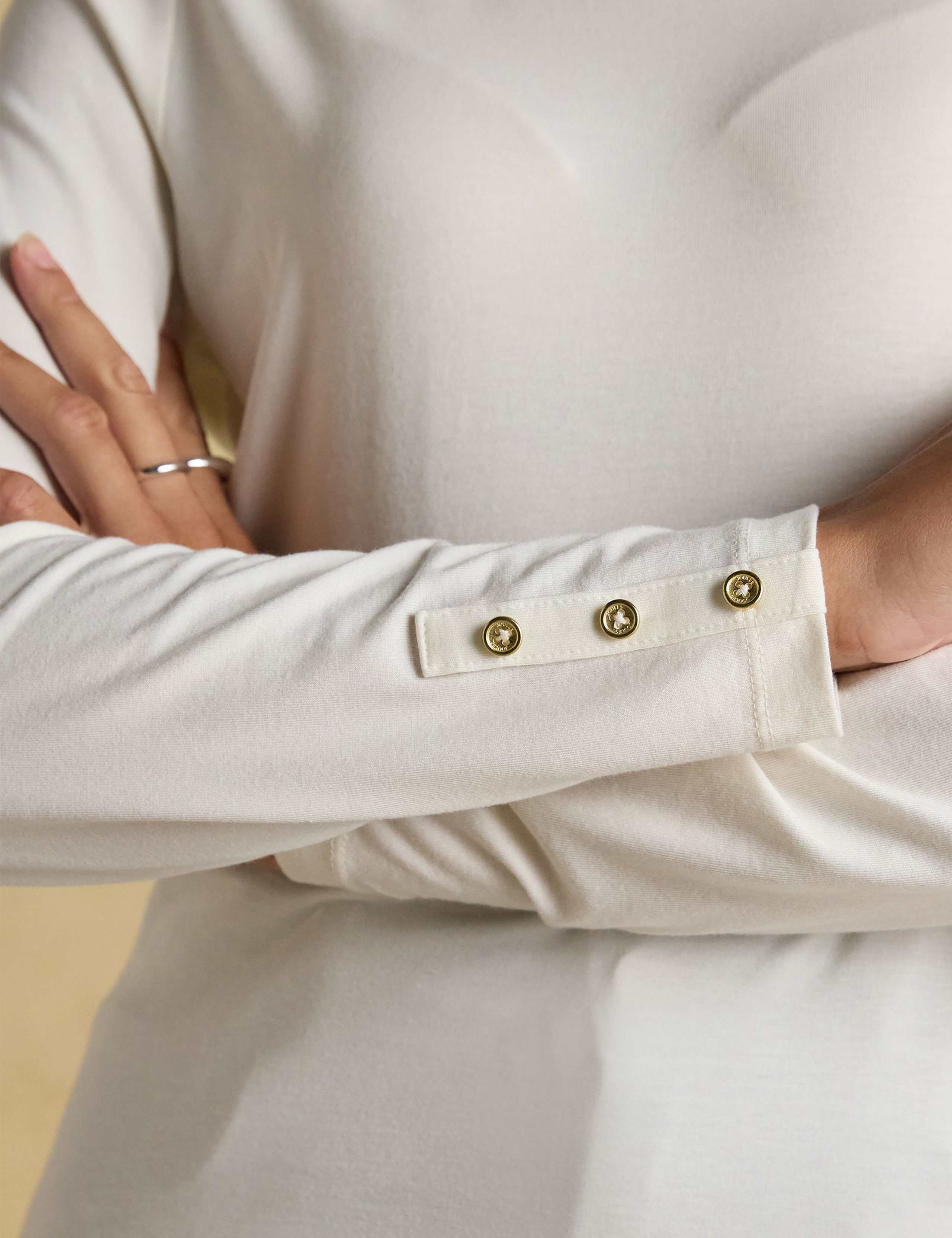 2pk Cotton Blend Jersey Frill Detail Tops 5 of 5