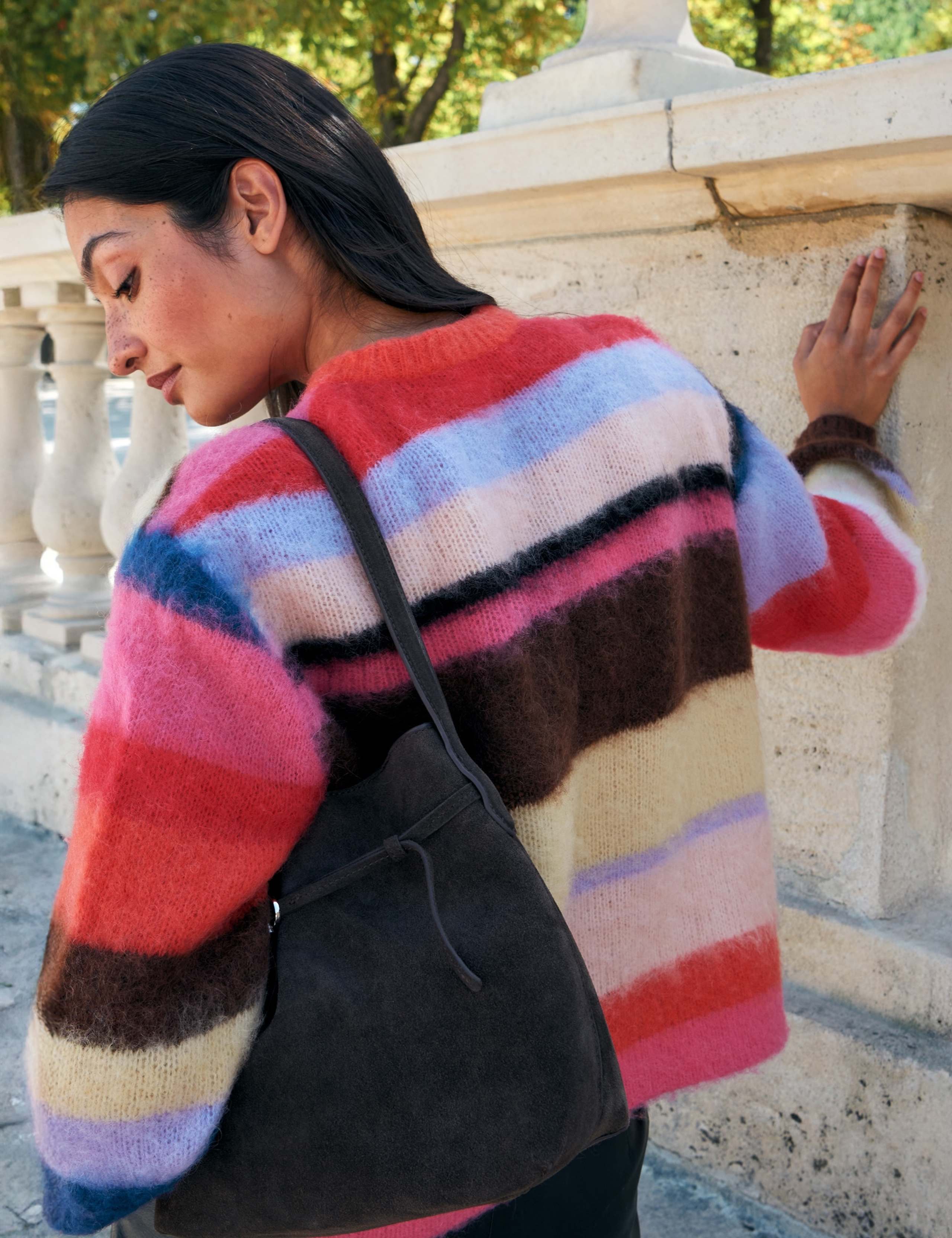 Wool Blend Colour Block Jumper with Mohair 3 of 3