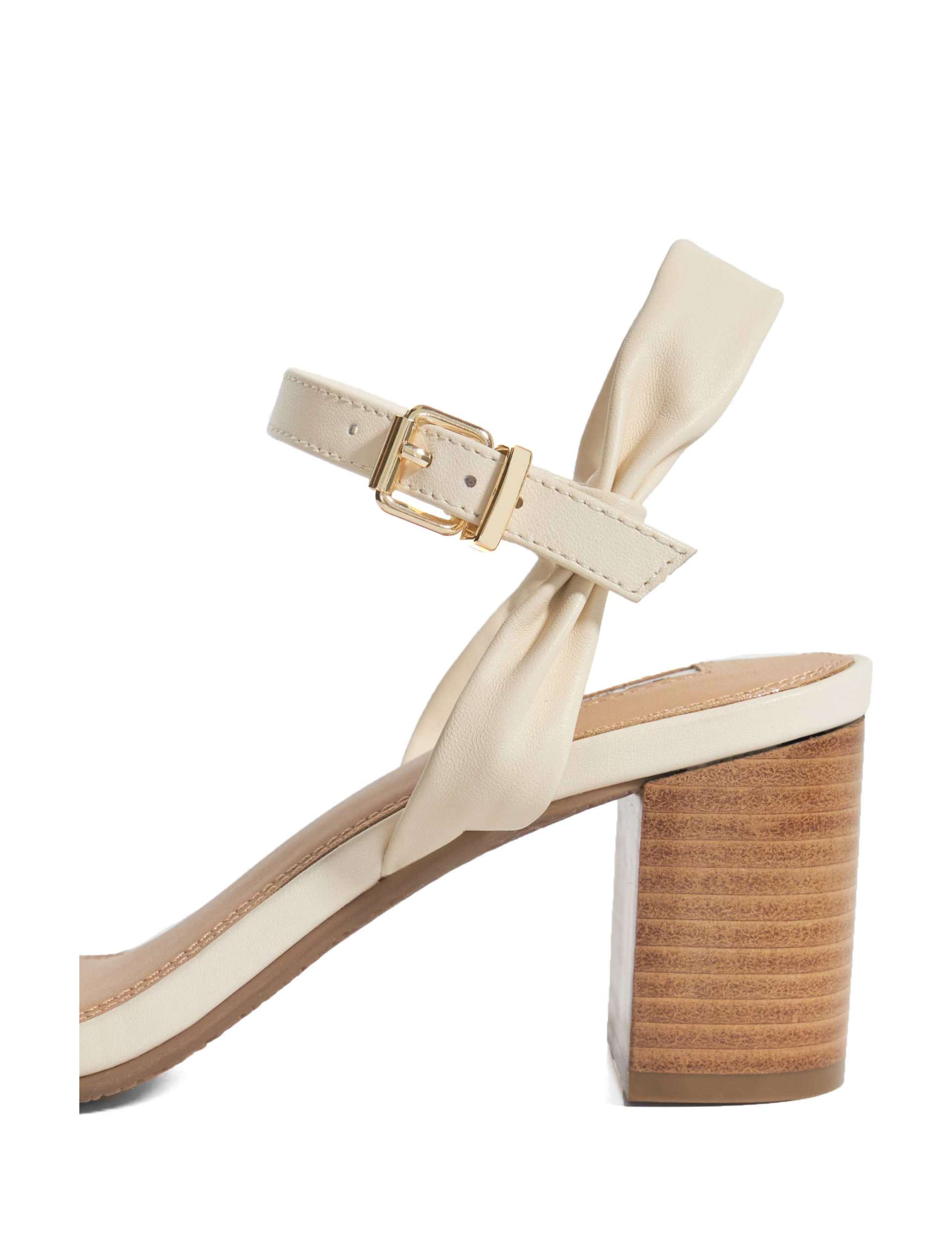Wide Fit Leather Block Heel Sandals 5 of 5