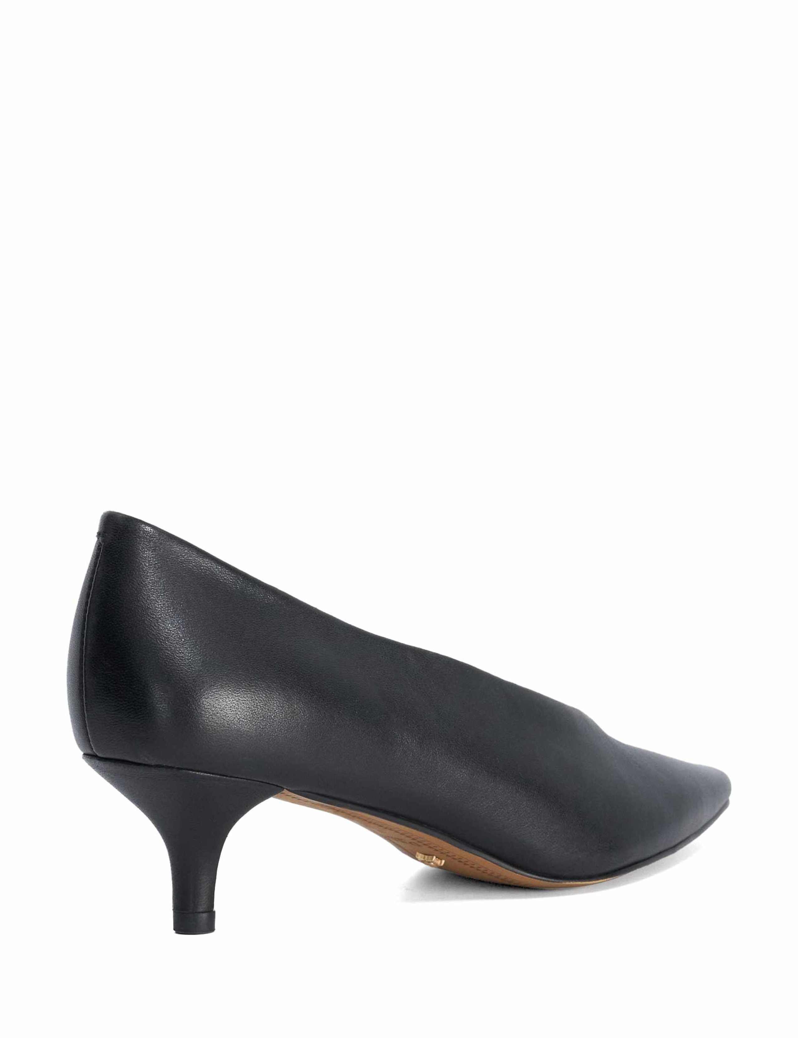 Leather Kitten Heel Pointed Court Shoes 5 of 6