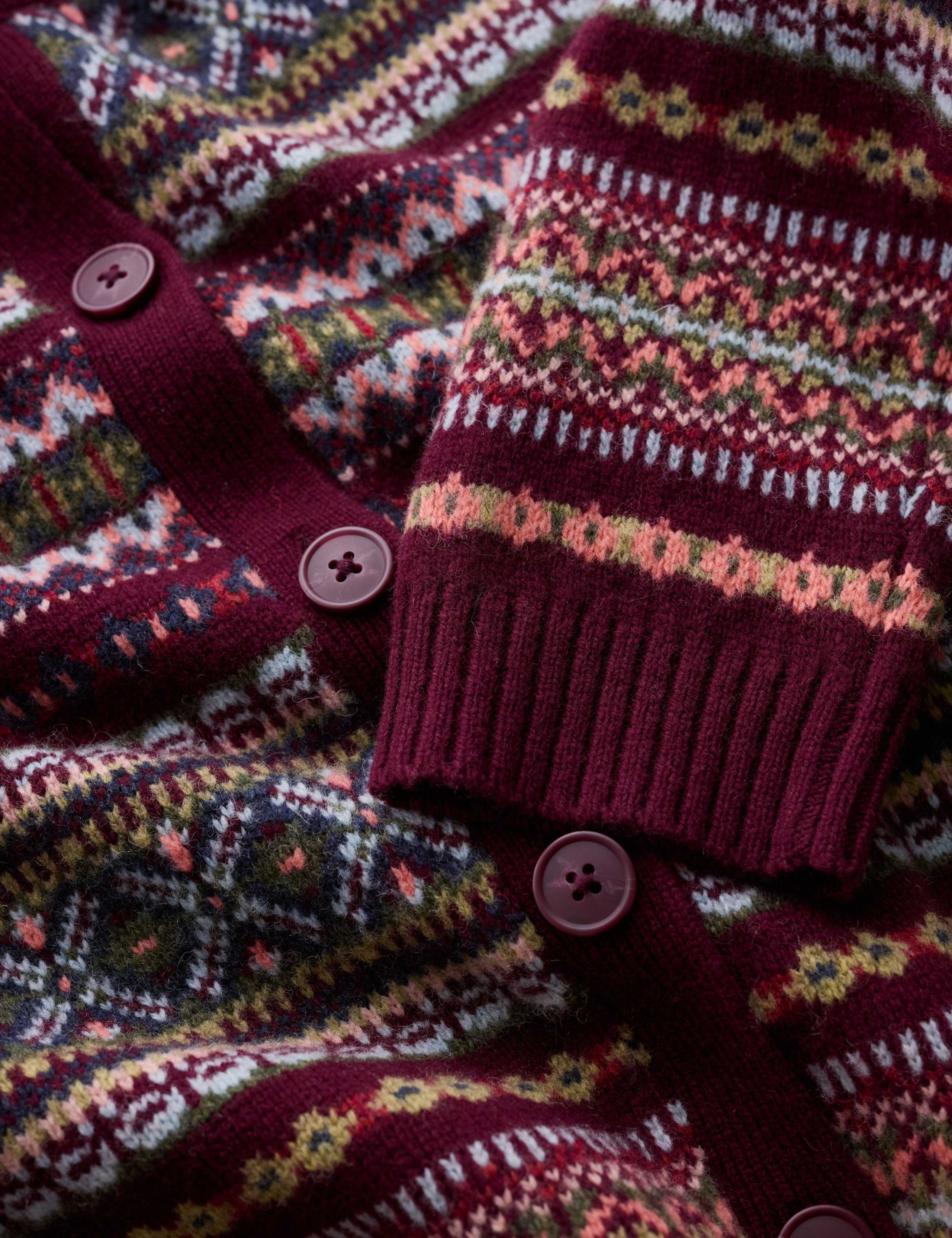 Lambswool Rich Fair Isle Cardigan 3 of 5