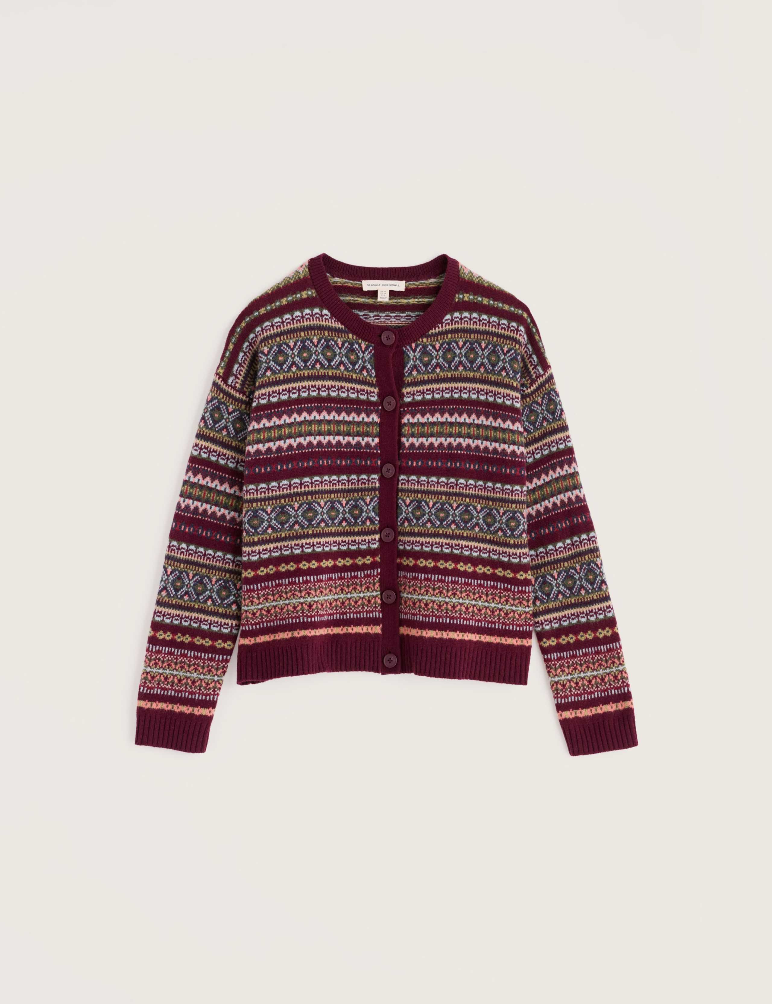 Lambswool Rich Fair Isle Cardigan 2 of 5