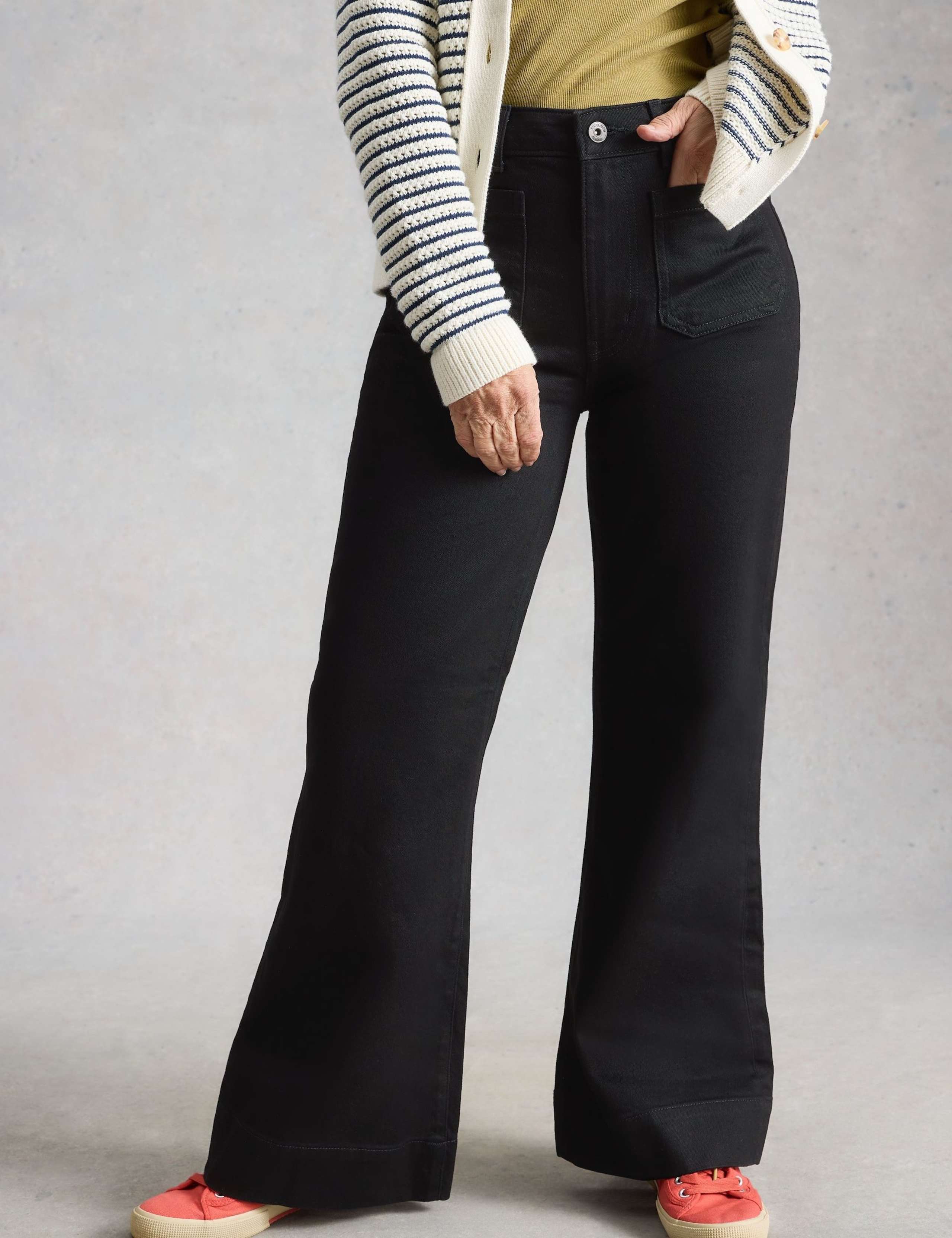 Mid Rise Flared Wide Leg Jeans 4 of 6