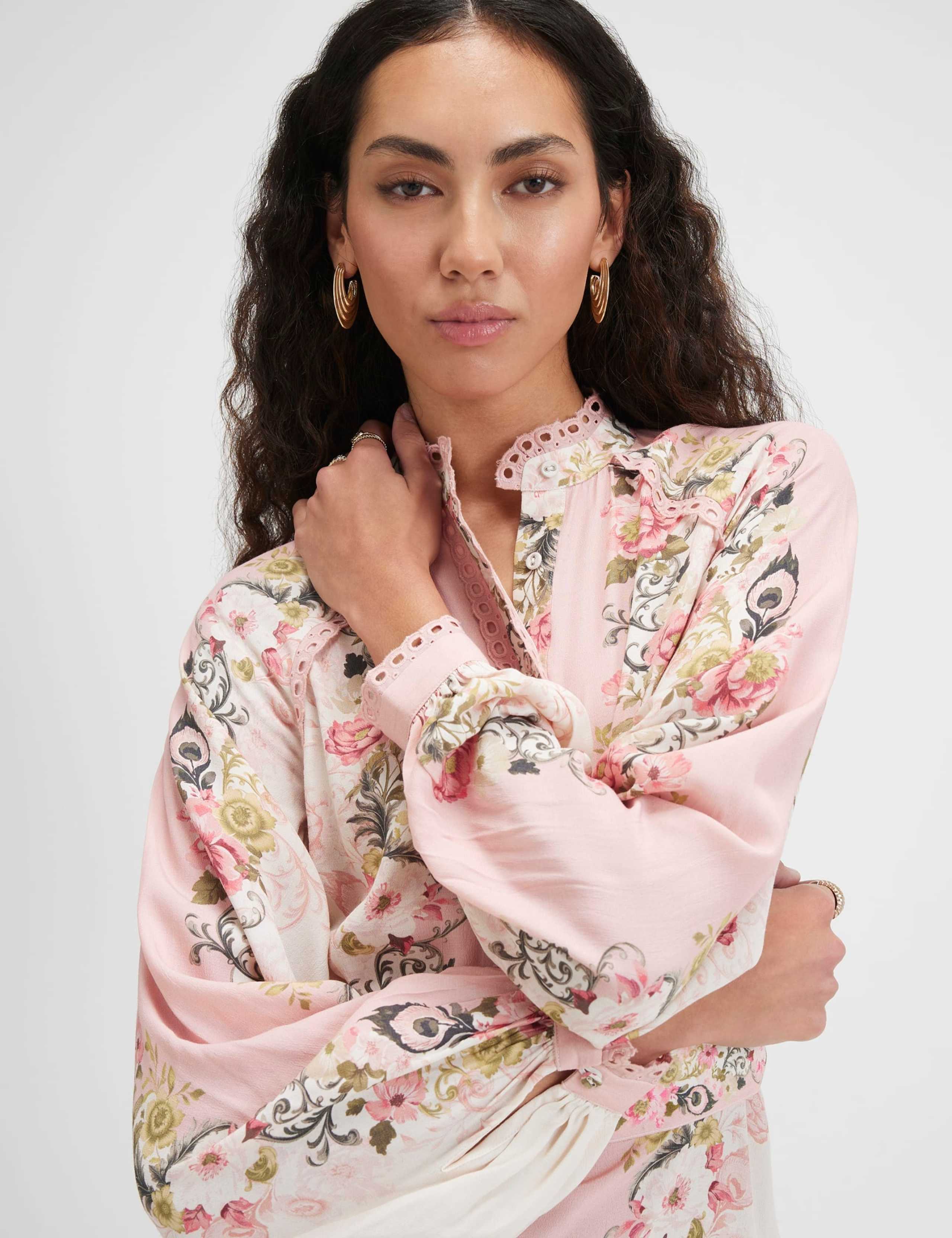 Floral Mini Shirt Dress 3 of 4