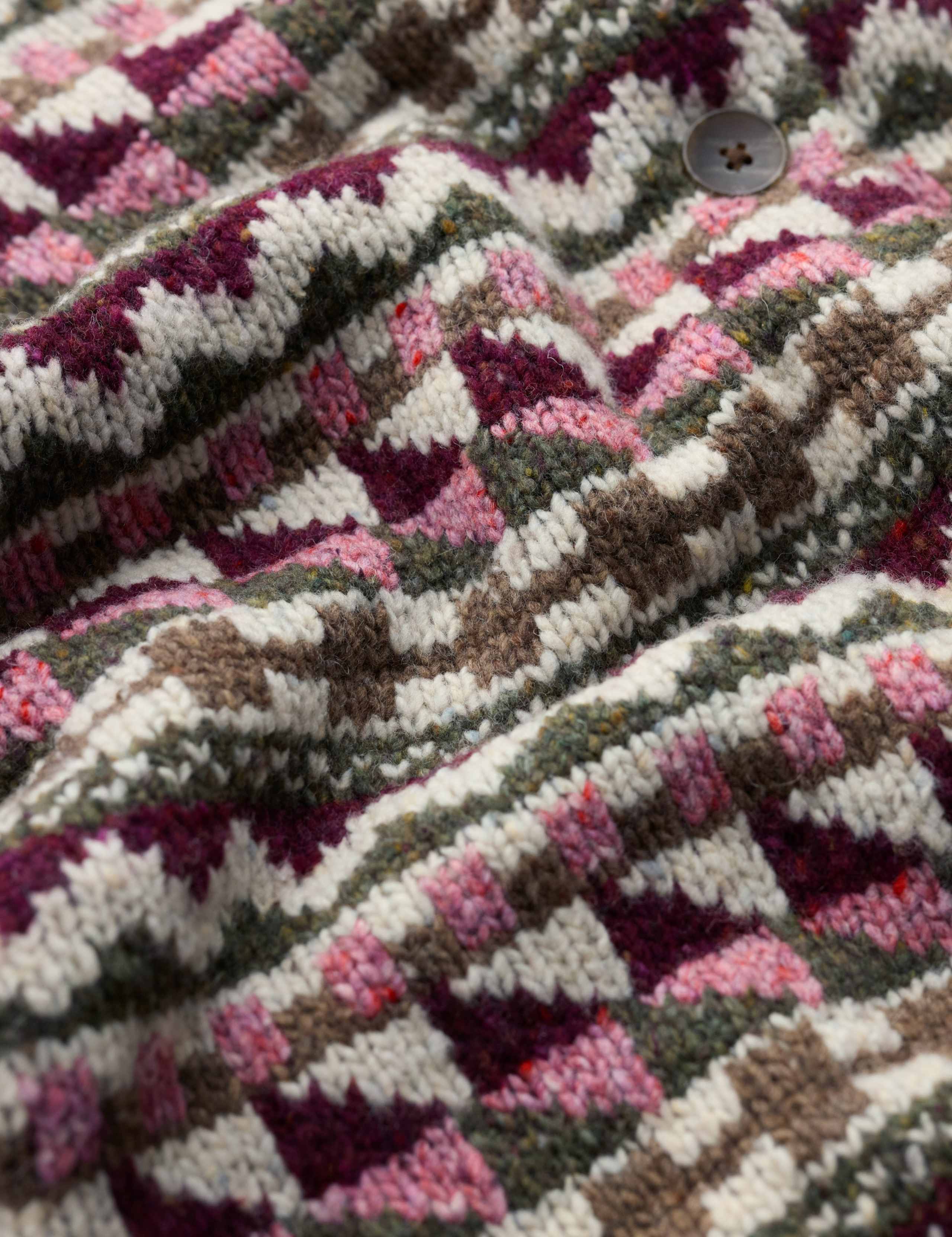 Merino Wool Rich Fair Isle Cardigan 5 of 5