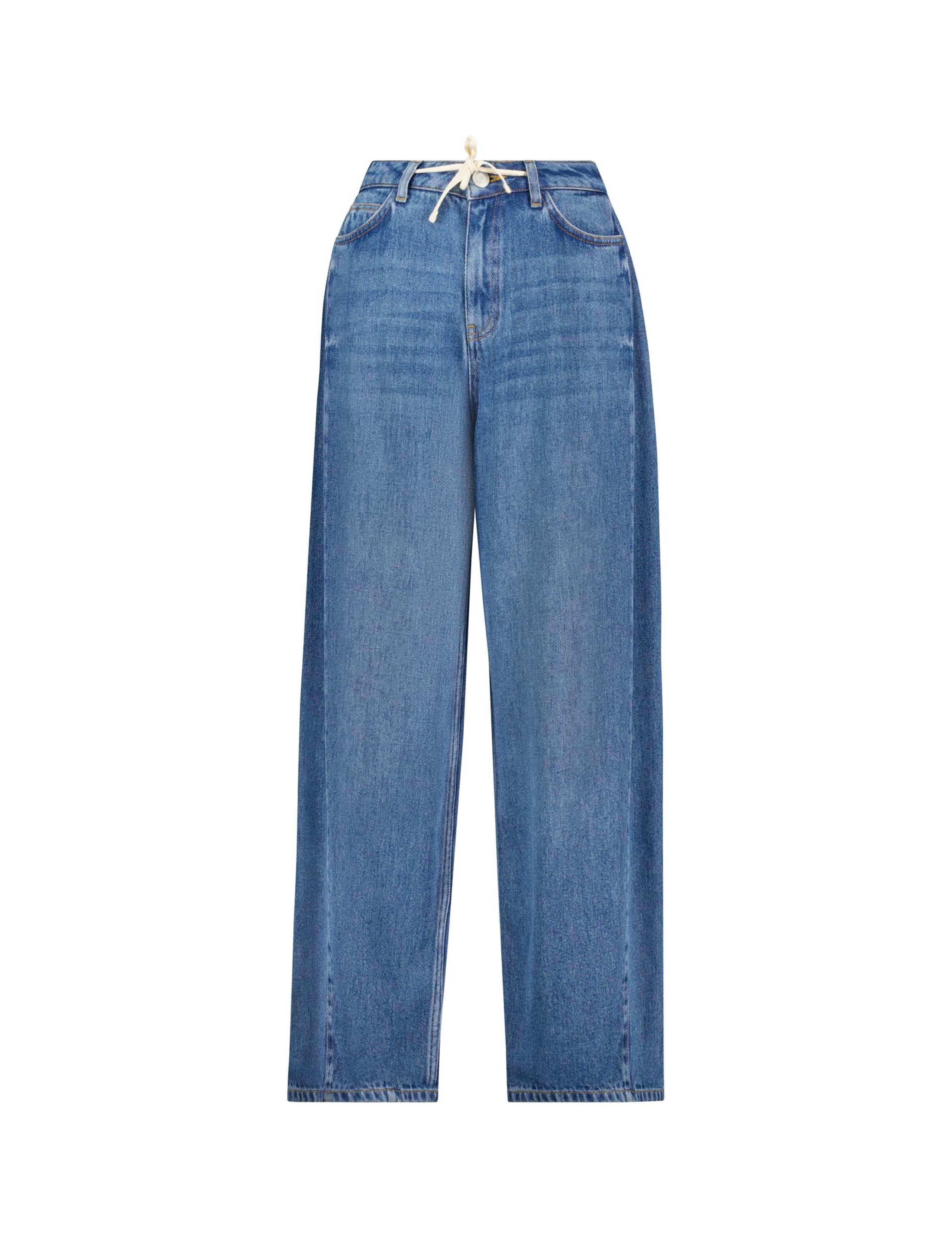 Pure Lyocell Tie Front Wide Leg Jeans 2 of 5