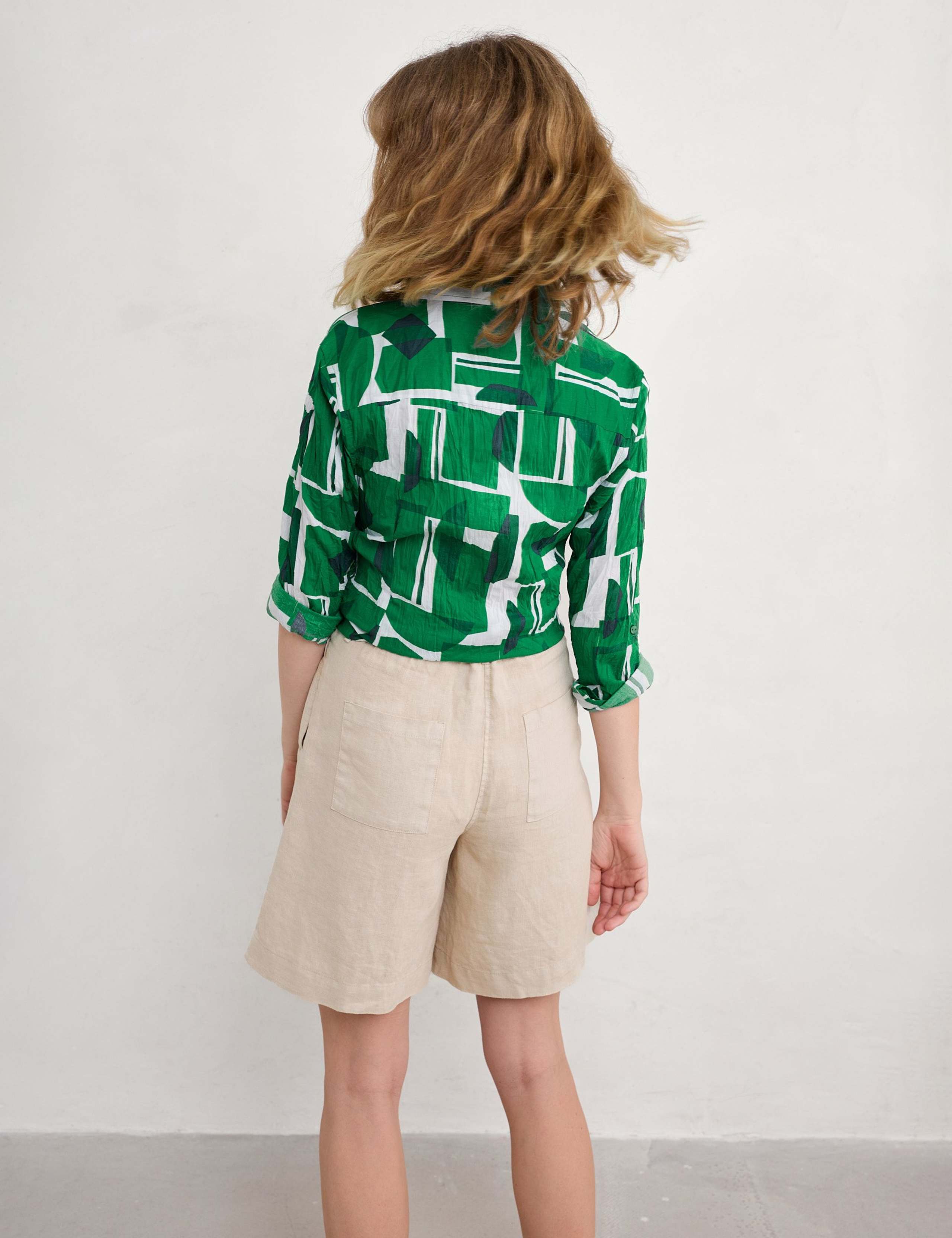 Pure Cotton Geometric Collared Shirt 4 of 5