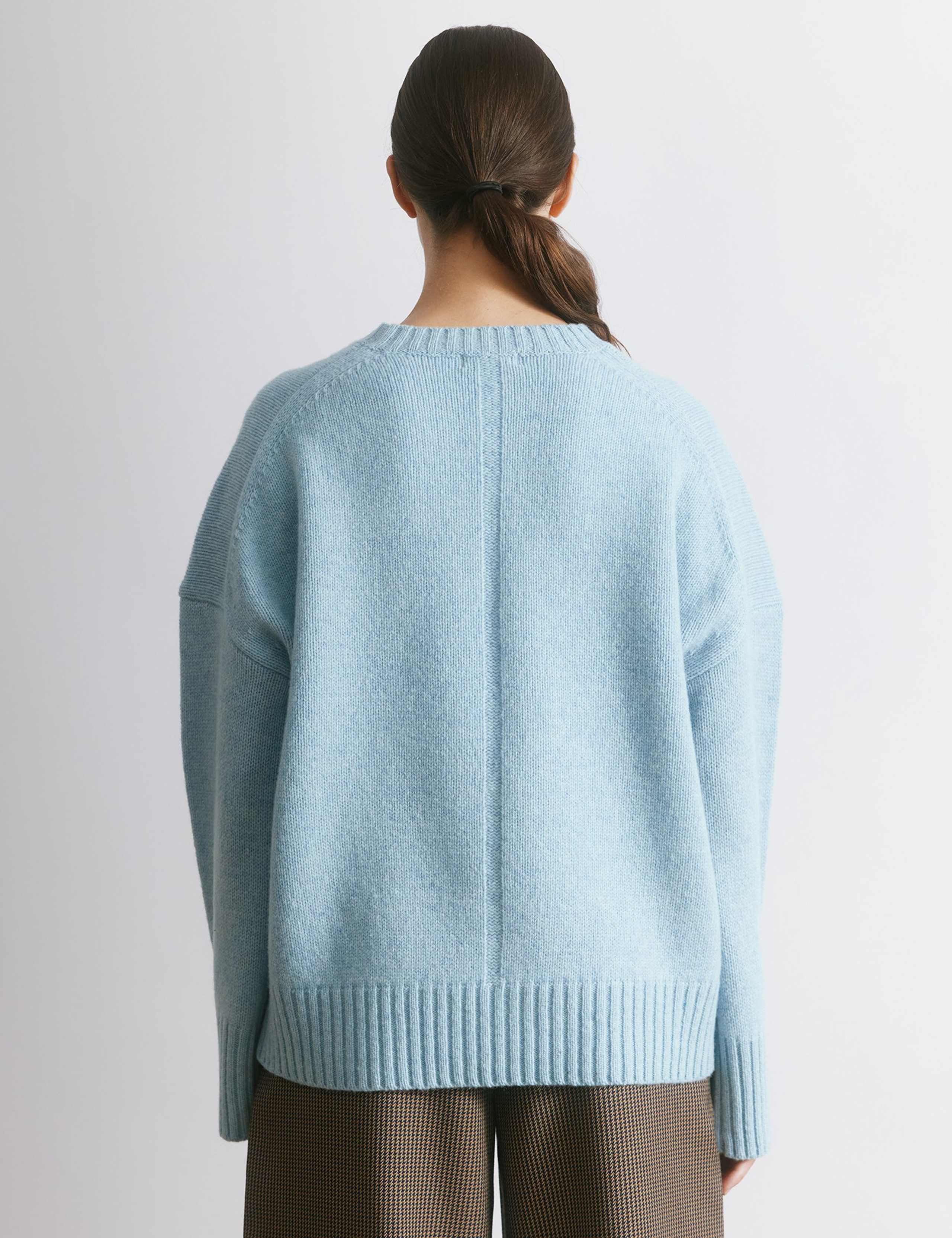 Pure Merino Wool Textured Crew Neck Jumper 4 of 5