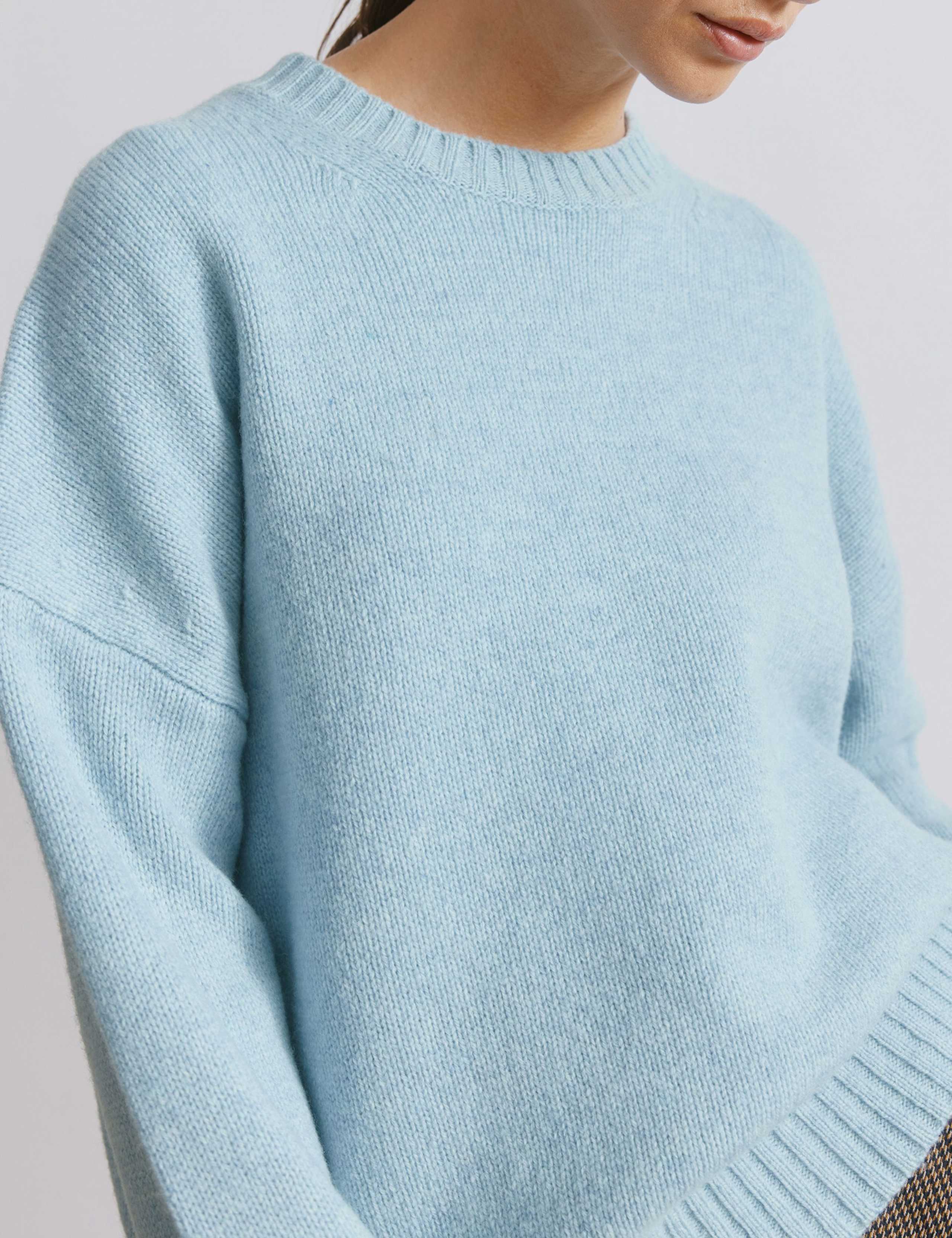 Pure Merino Wool Textured Crew Neck Jumper 5 of 5