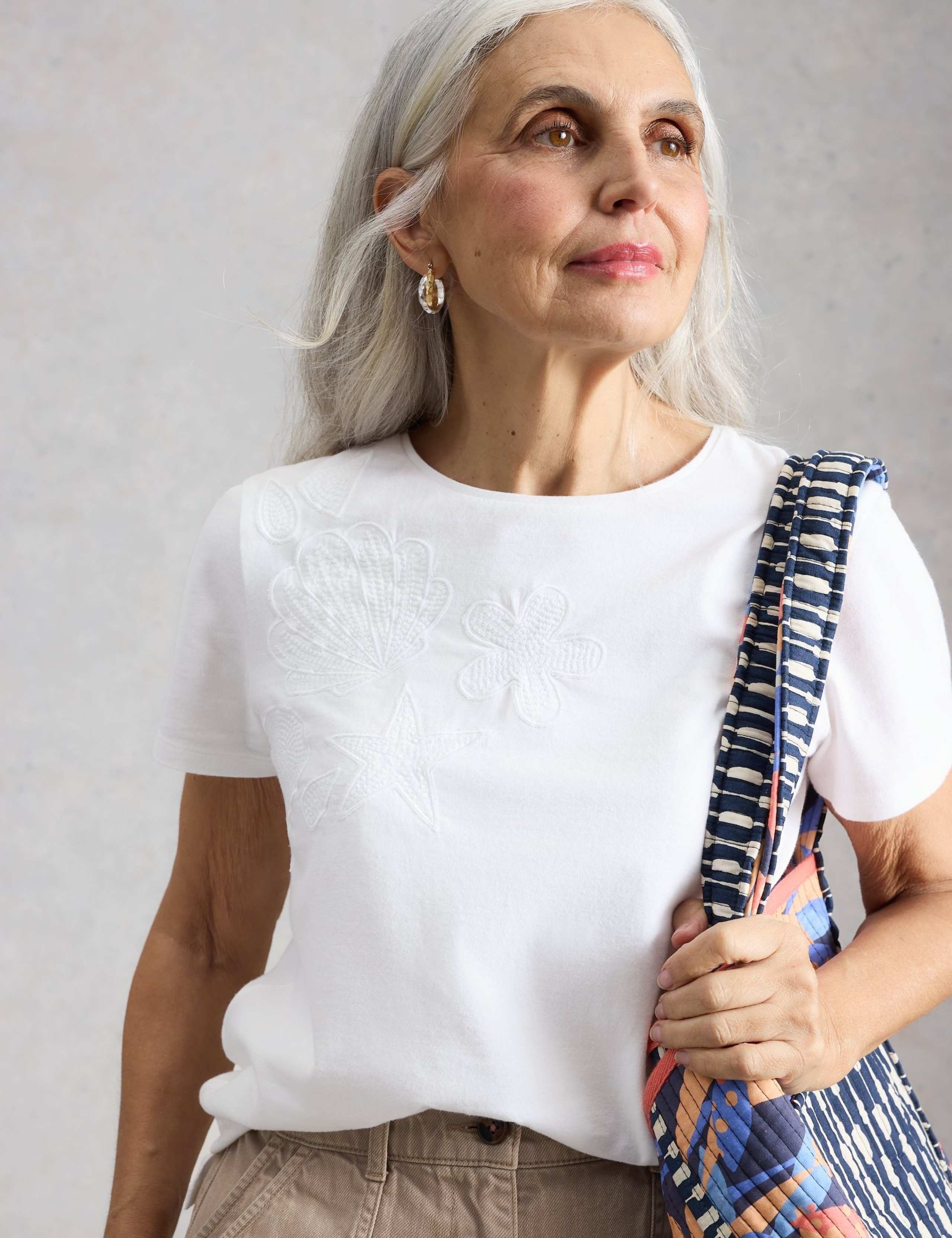 Pure Cotton Embroidered T-Shirt 6 of 6