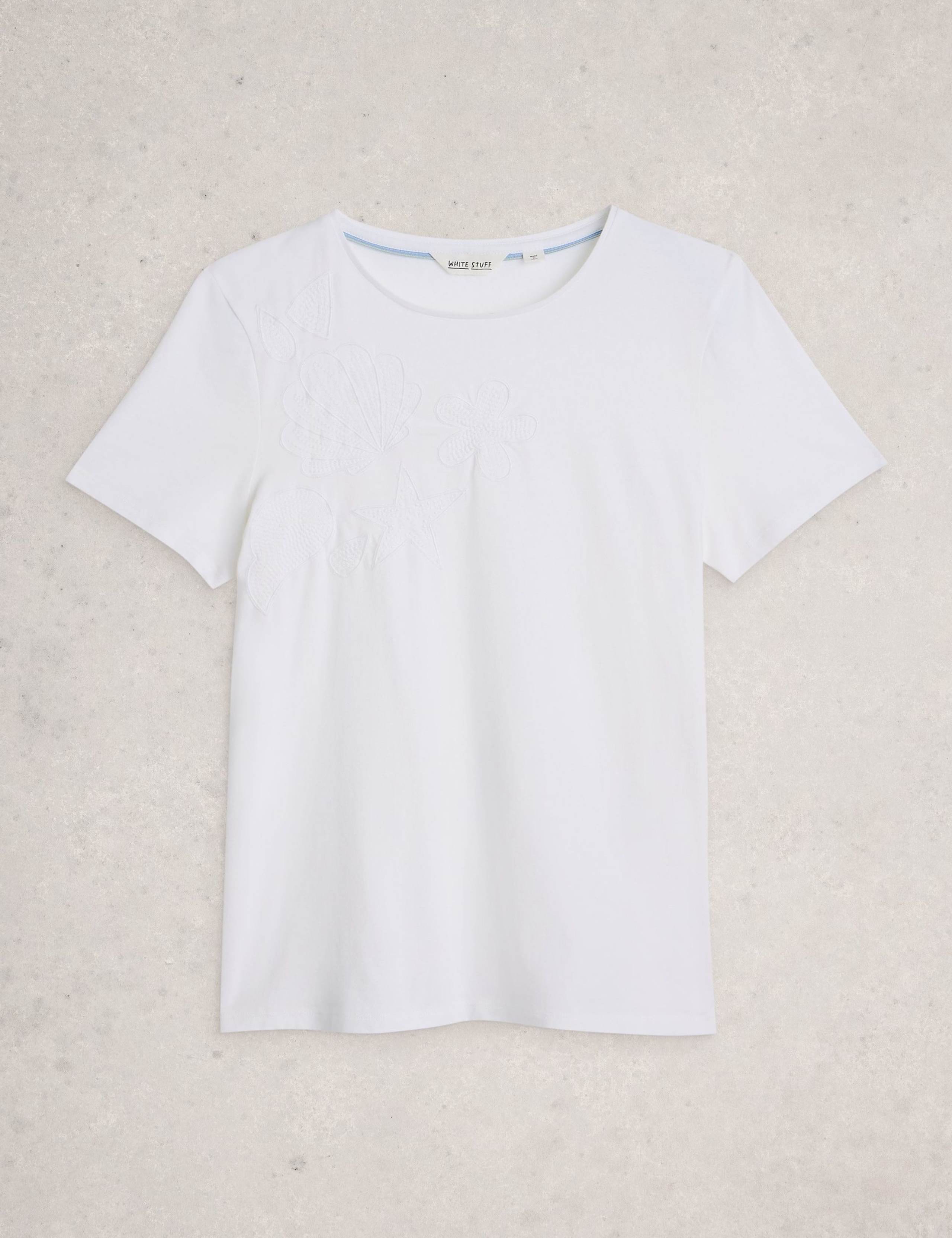Pure Cotton Embroidered T-Shirt 2 of 6