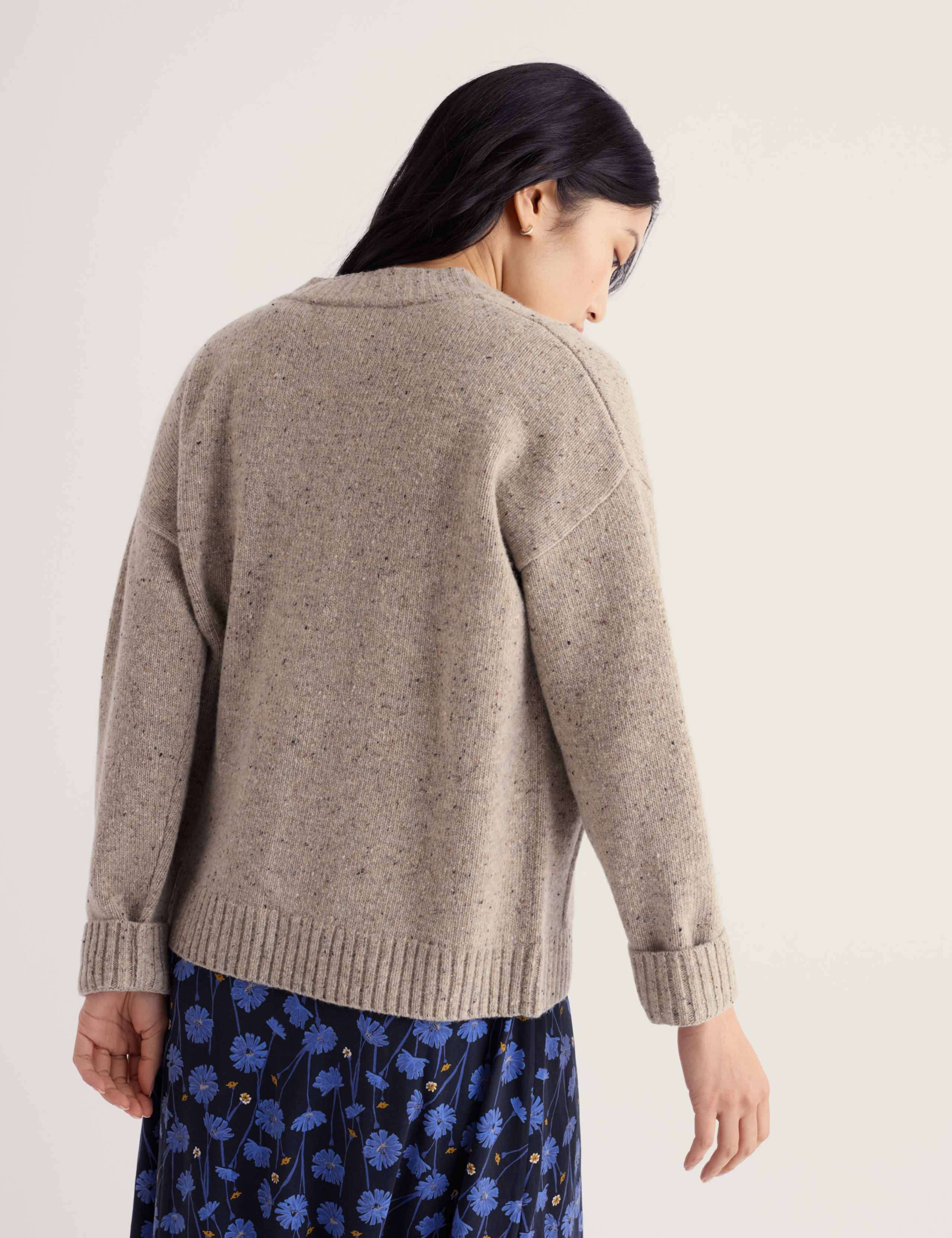 Lambswool Rich Textured Cardigan 5 of 5