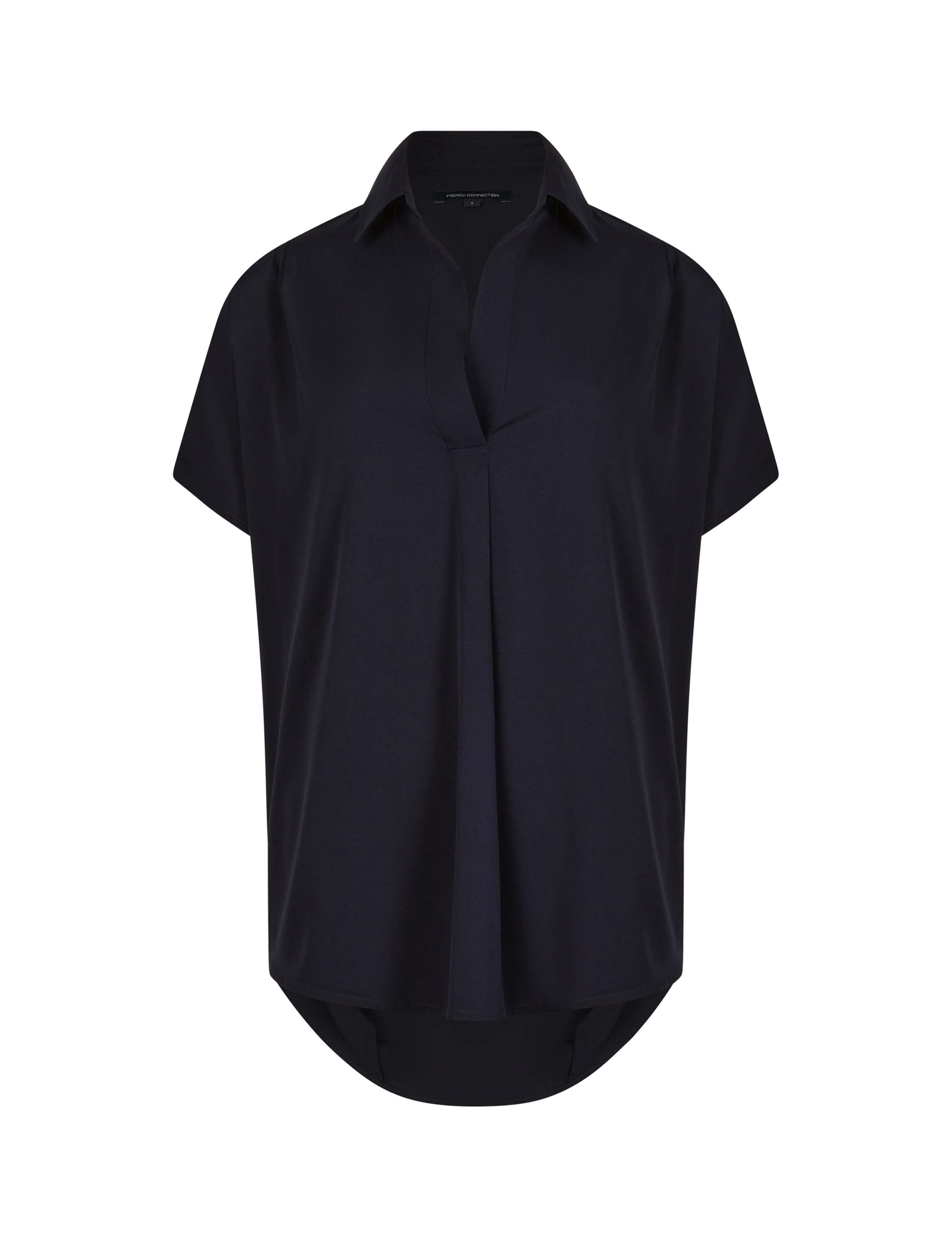 Crepe Collared Popover Blouse 2 of 3