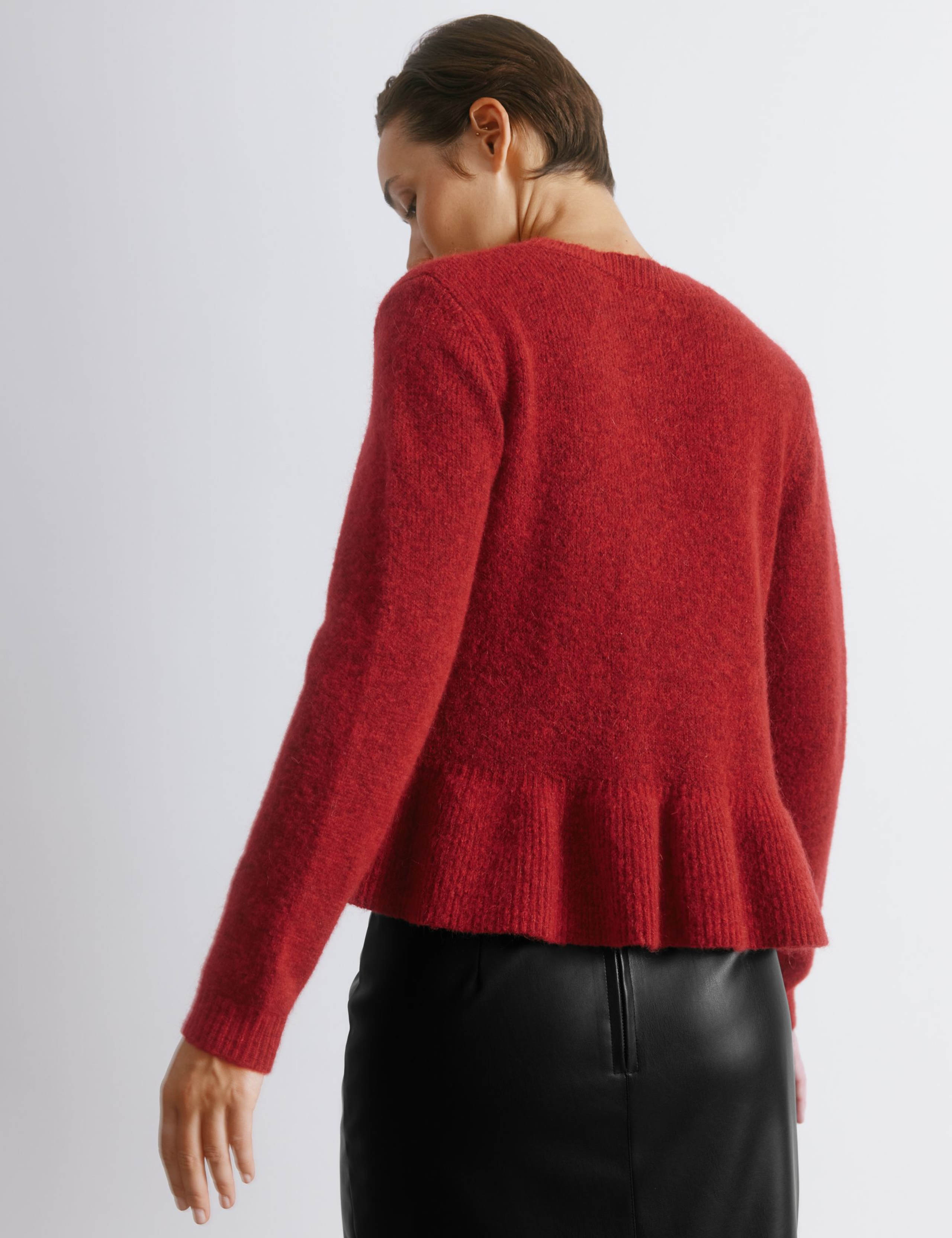 Crew Neck Peplum Jumper with Mohair 4 of 5