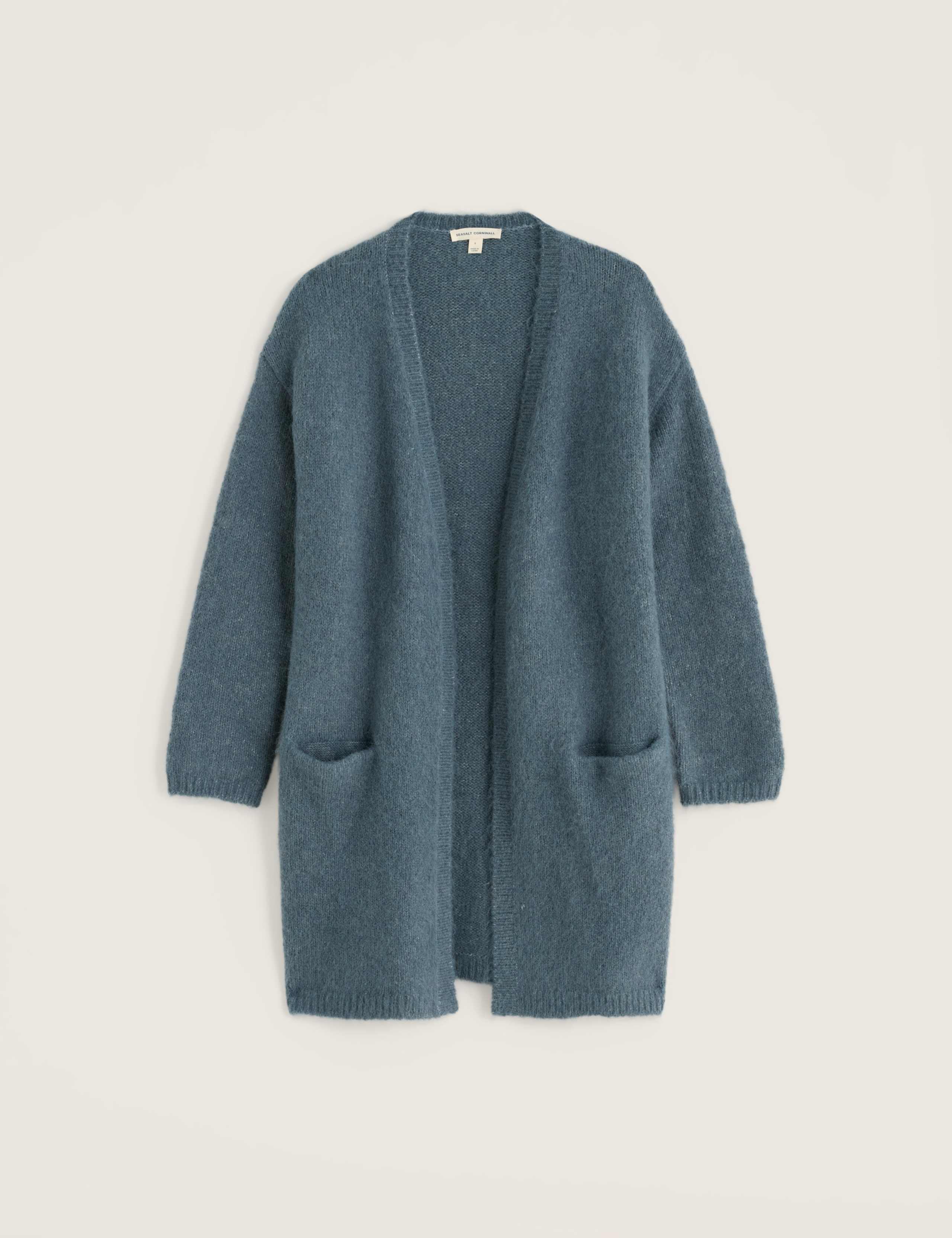 Textured Longline Cardigan with Wool & Mohair 2 of 5