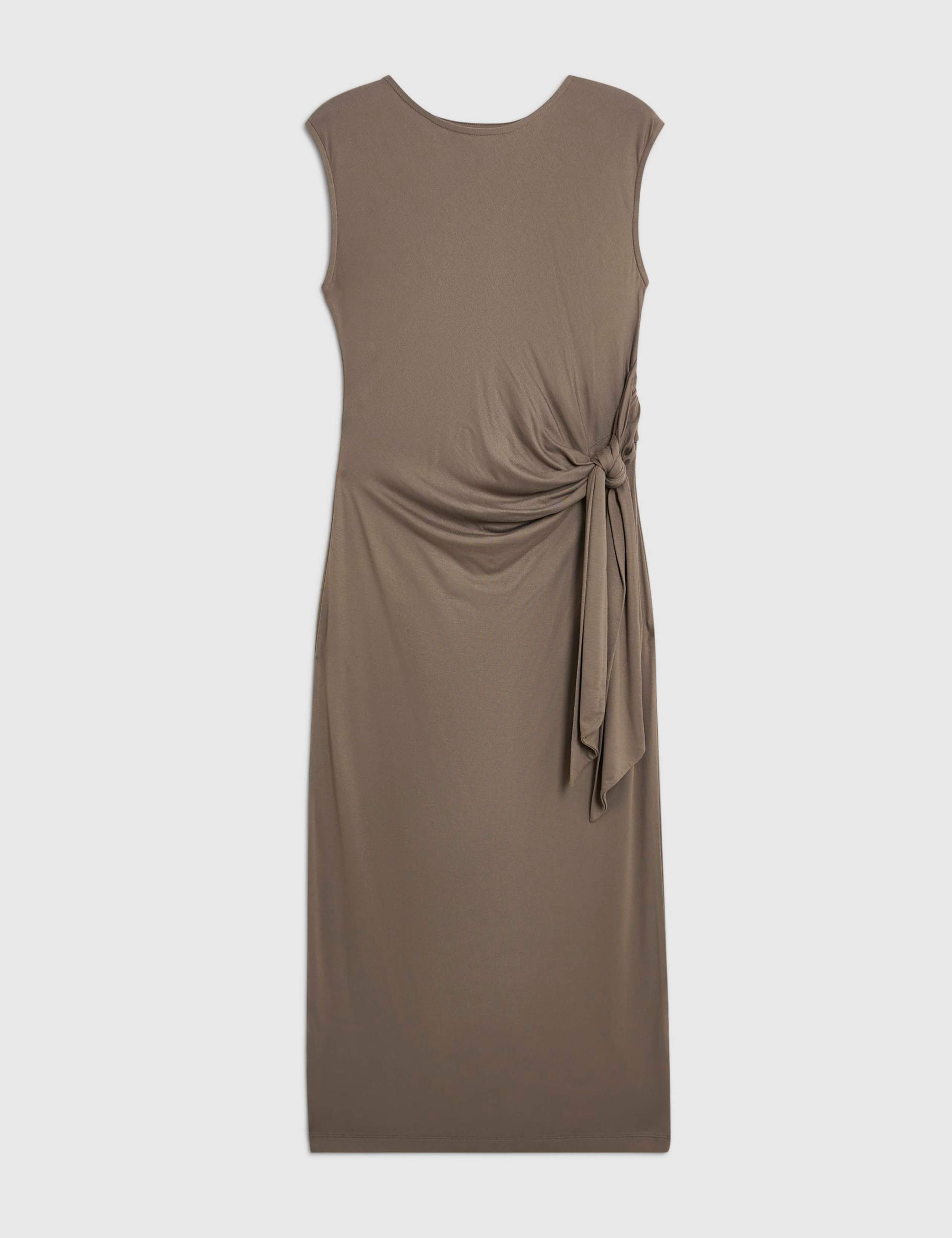 Pure Cotton V Neck Maxi Column Dress 2 of 3
