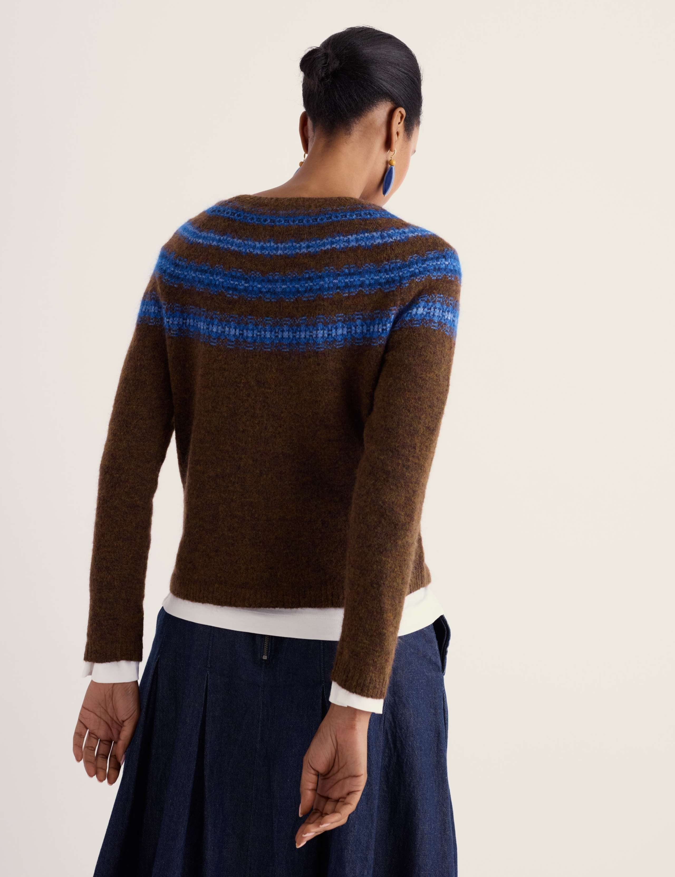 Mohair Blend Fair Isle Crew Neck Jumper 3 of 5