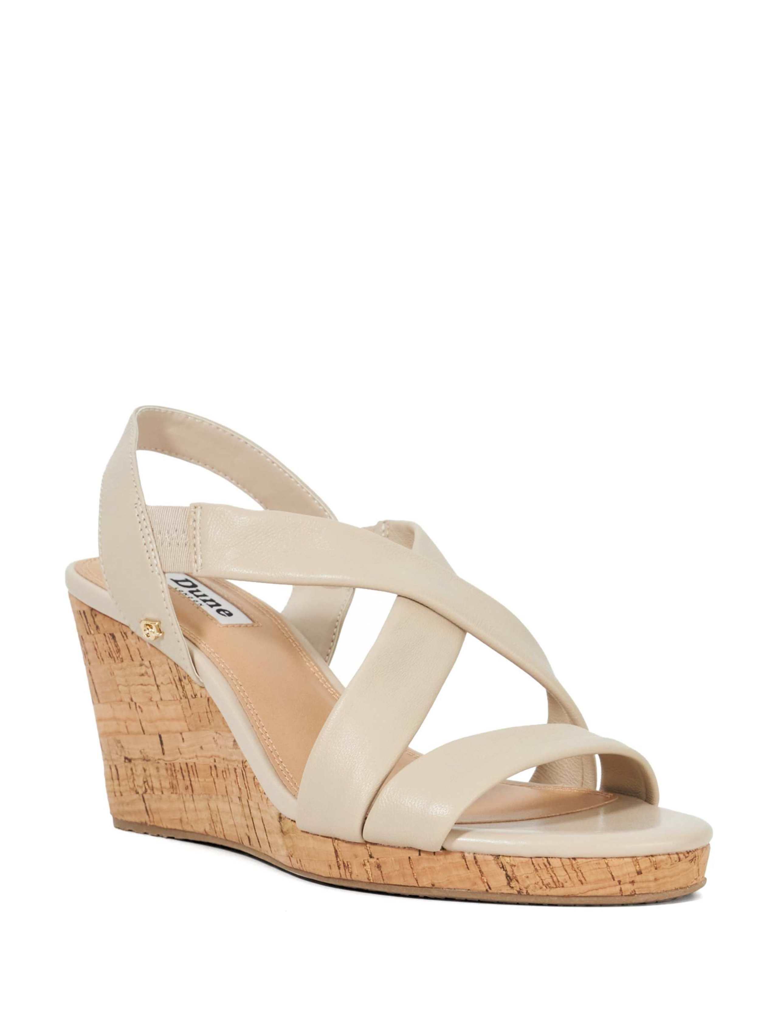 Wide Fit Leather Strappy Wedge Sandals 3 of 5