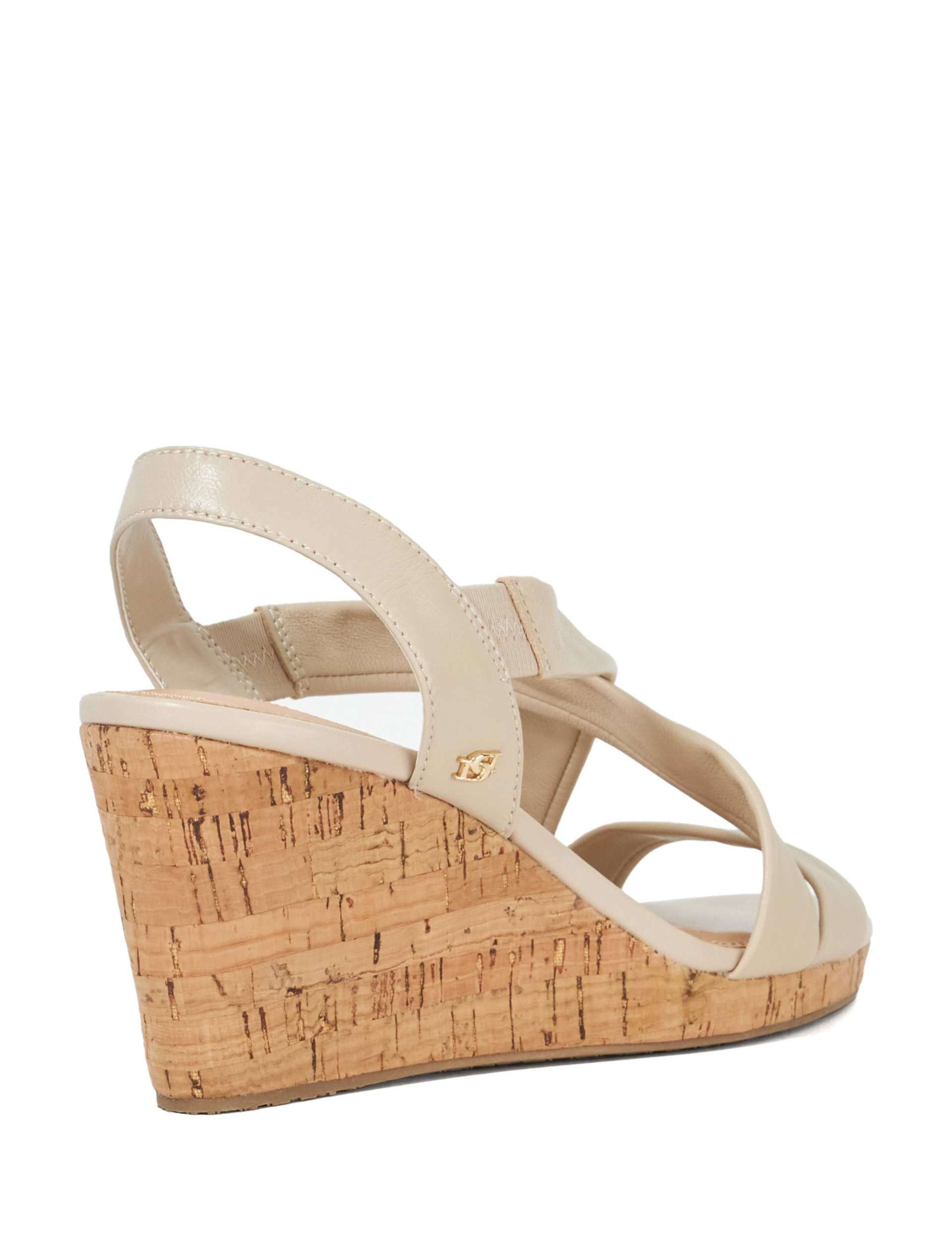 Wide Fit Leather Strappy Wedge Sandals 5 of 5