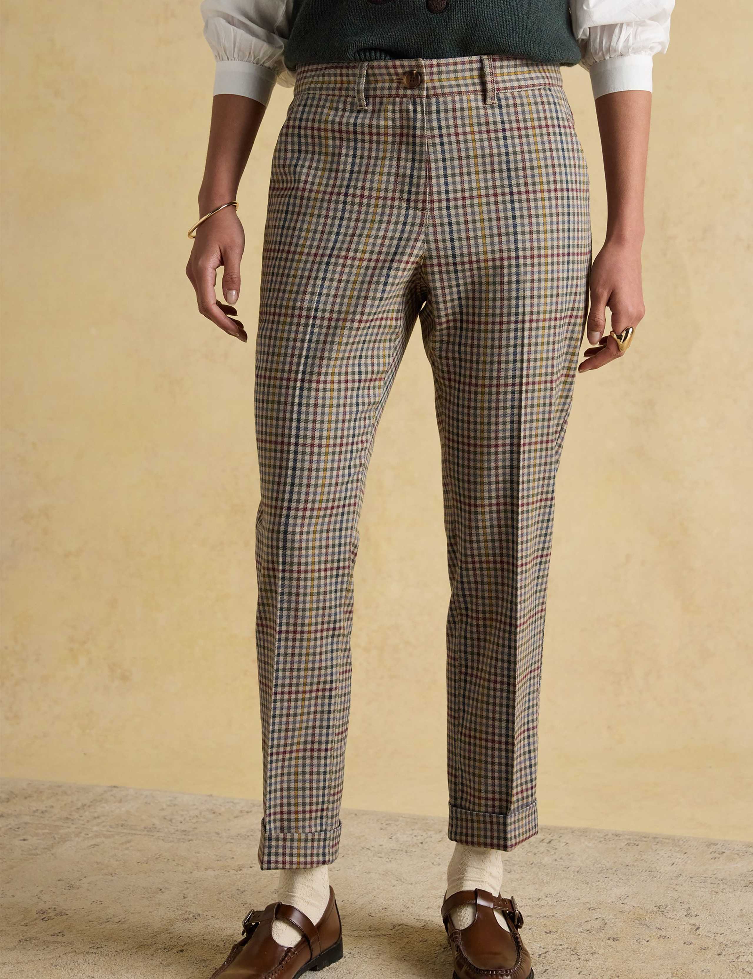 Checked Straight Leg Trousers 4 of 7
