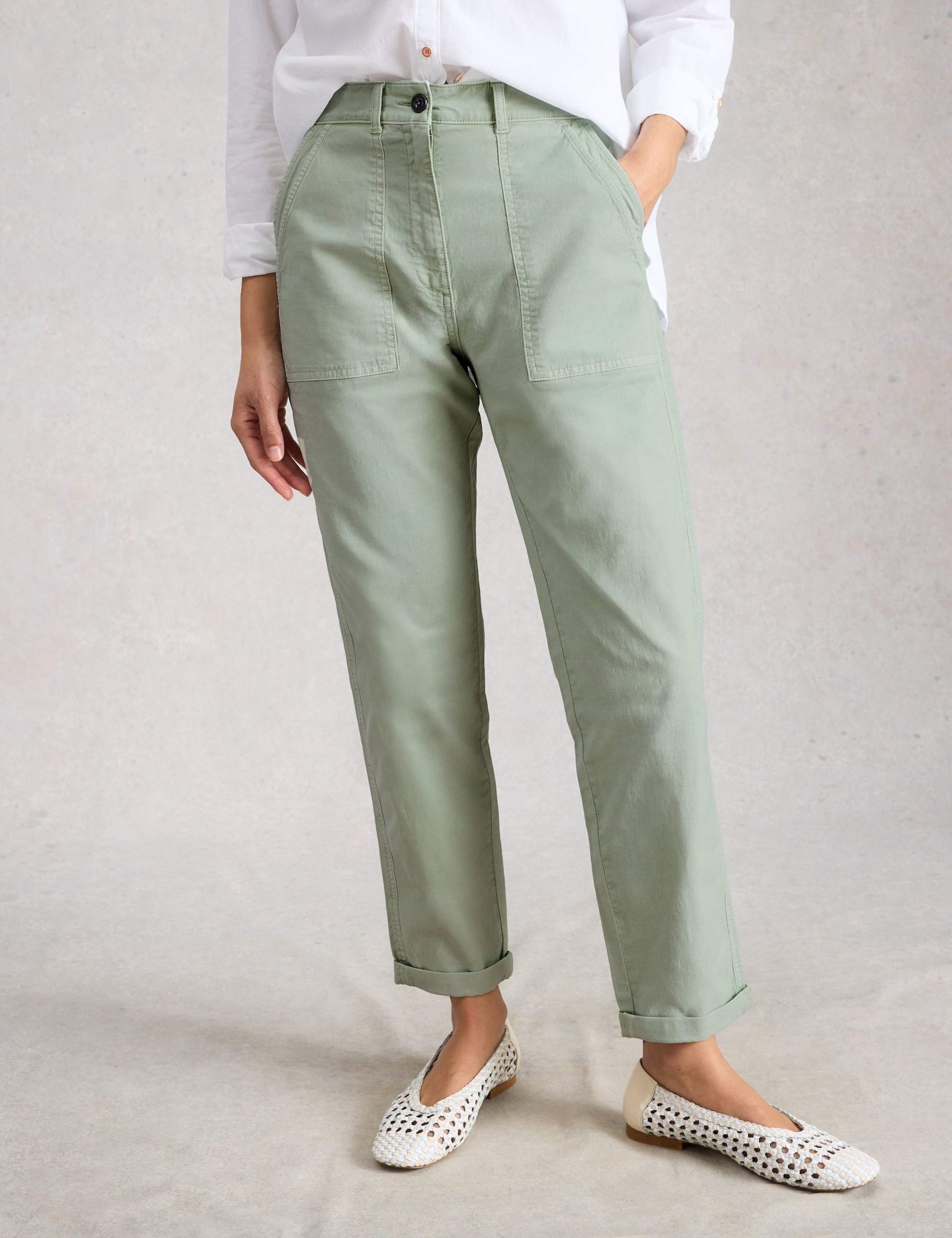 Cotton Rich Tapered Chinos With Linen 6 of 6