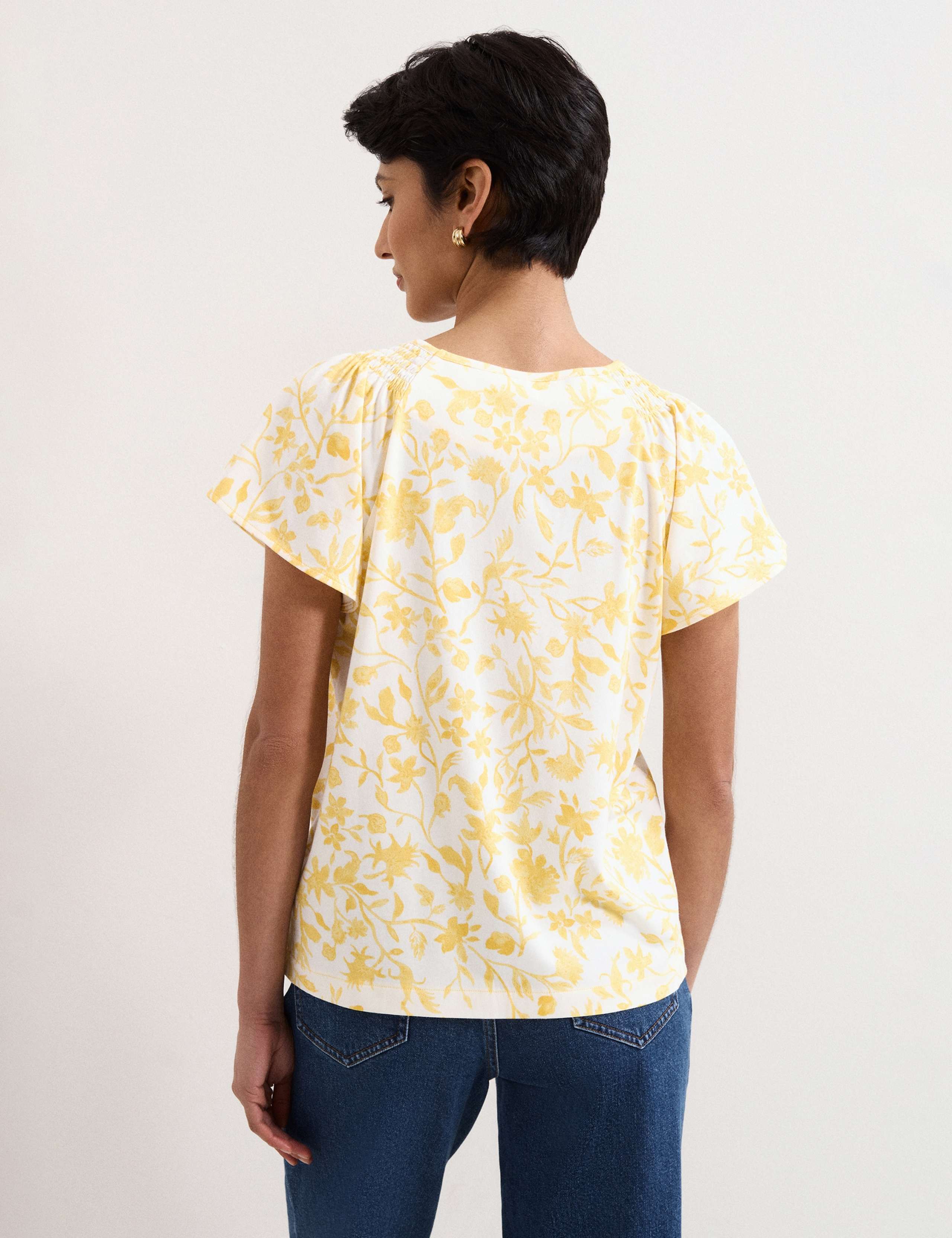 Jersey Floral Angel Sleeve Top 6 of 6